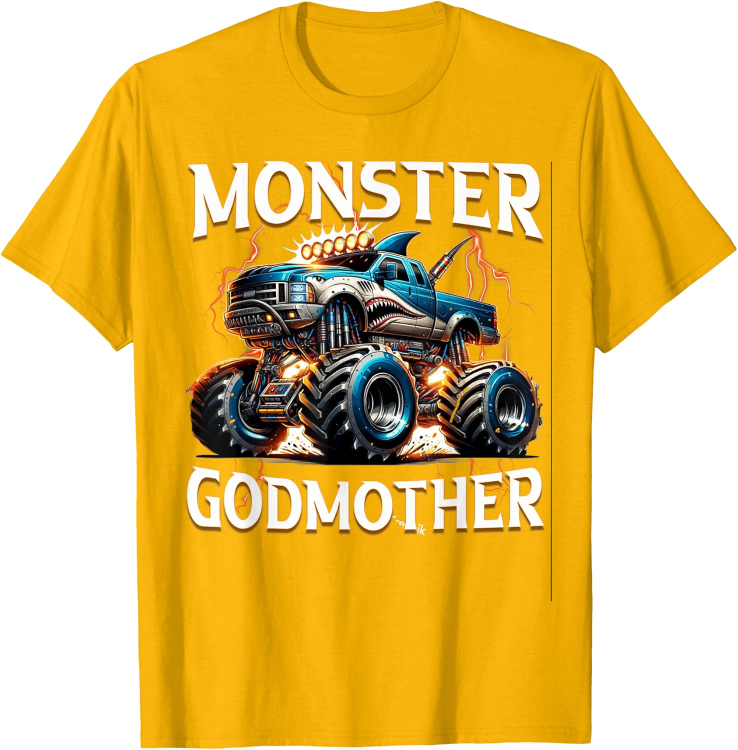 Godmother Family Matching Monster Truck T-Shirt for Truck Lovers - 21