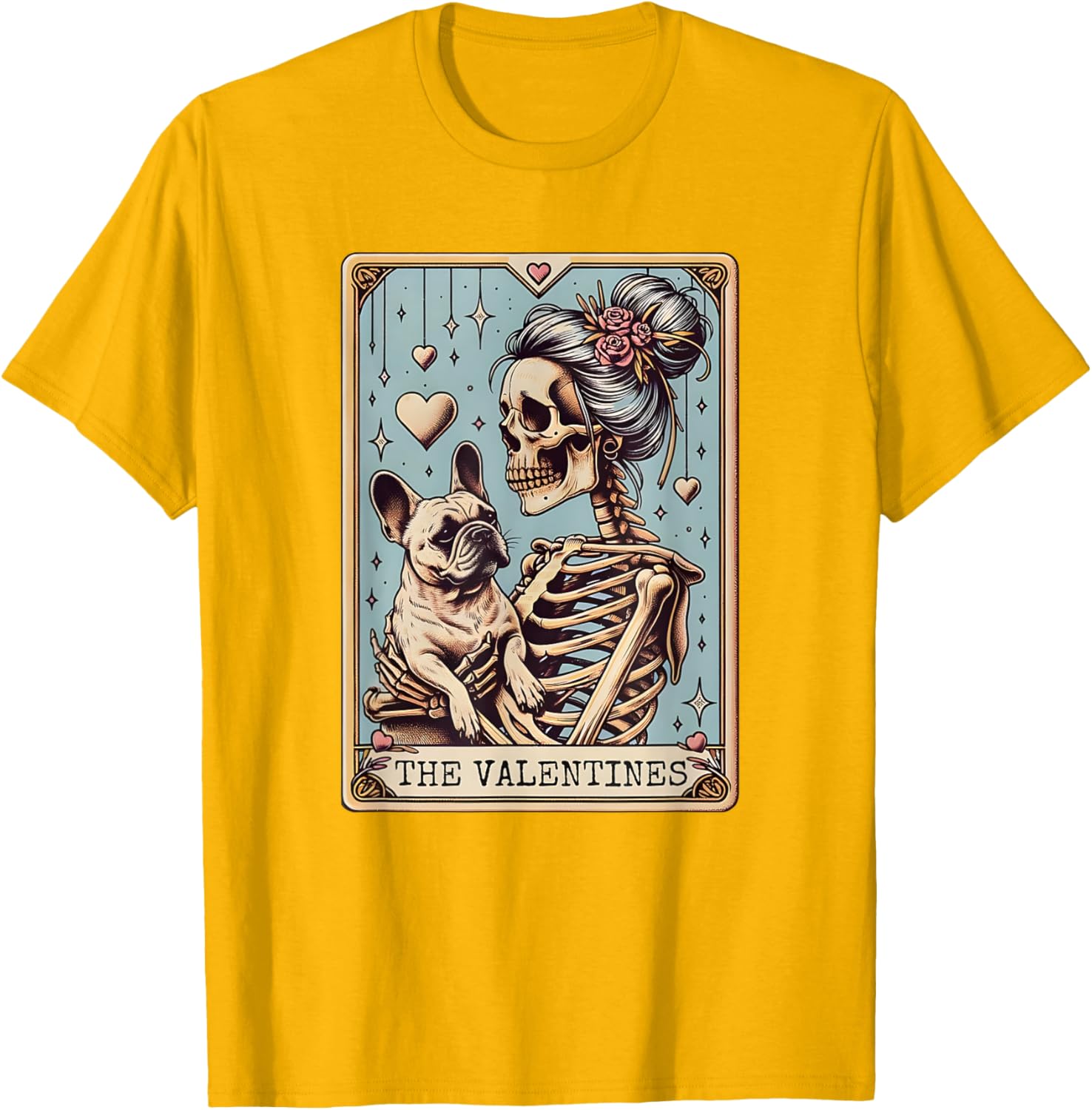 French Bulldog Valentine's Day Tarot Card T-Shirt for Dog Lovers - 27