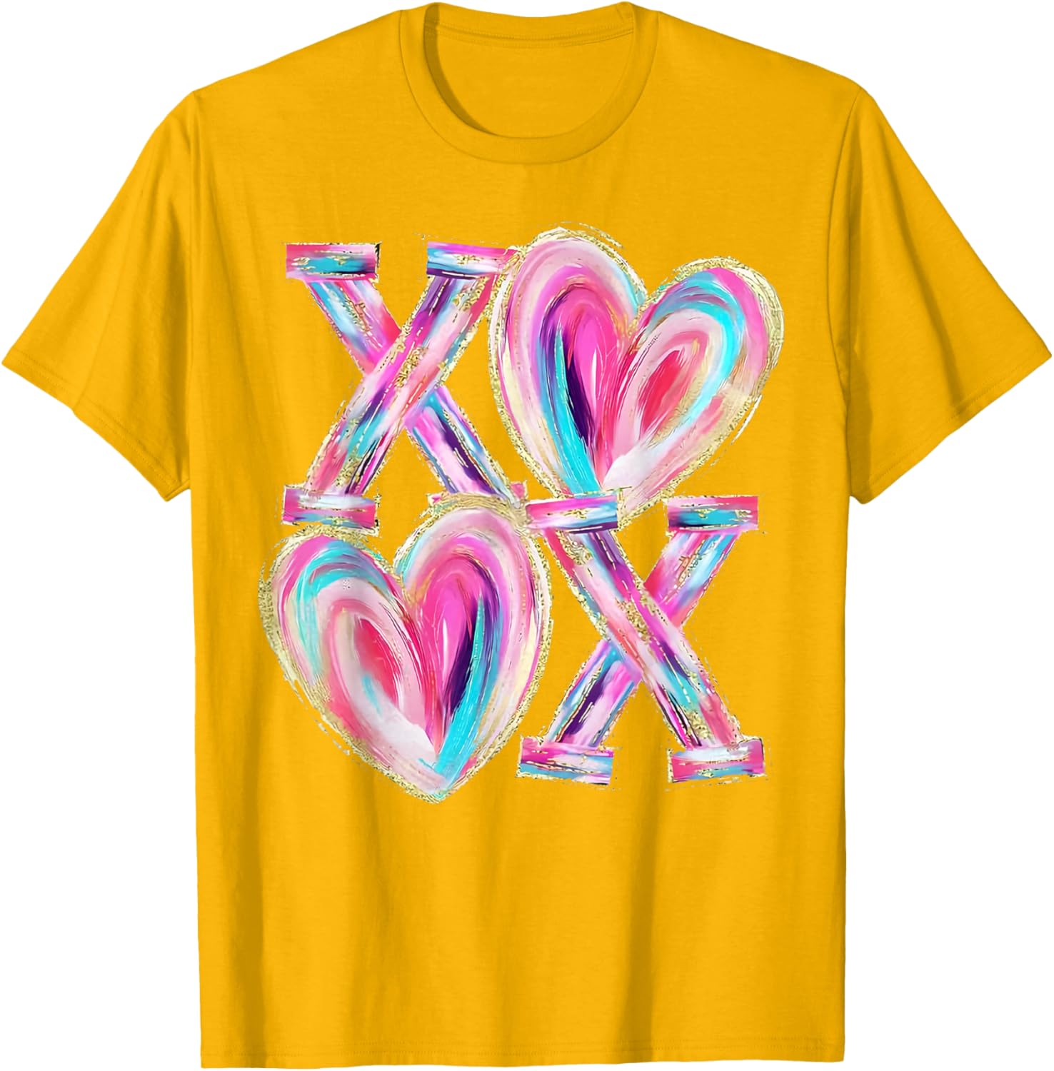 Valentine Abstract Heart T-Shirt for Girls and Women - Cute and Stylish - 19