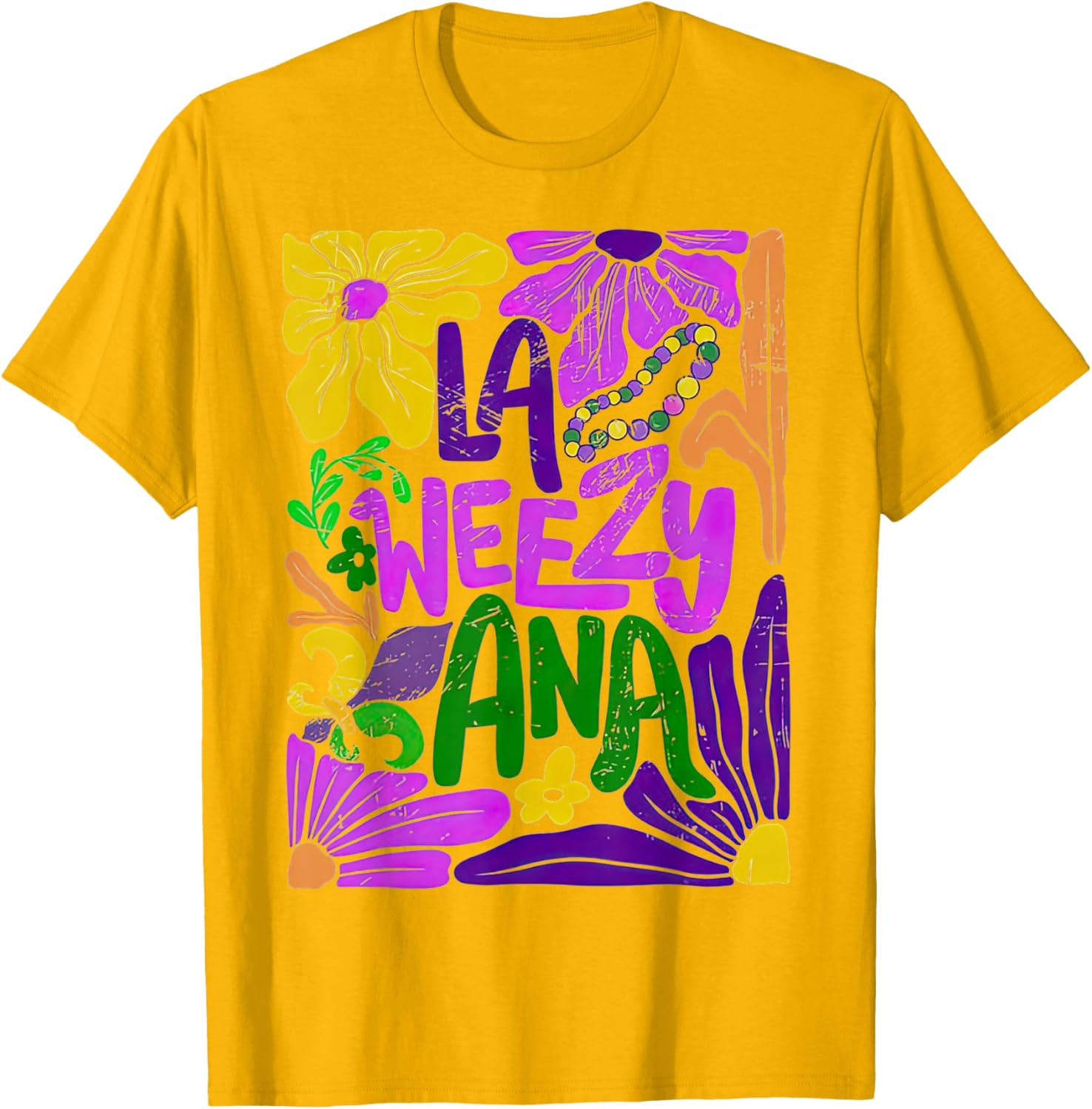 Boho LA WEEZY ANA Mardi Gras Coquette Bow T-Shirt for Carnival Fun - 3
