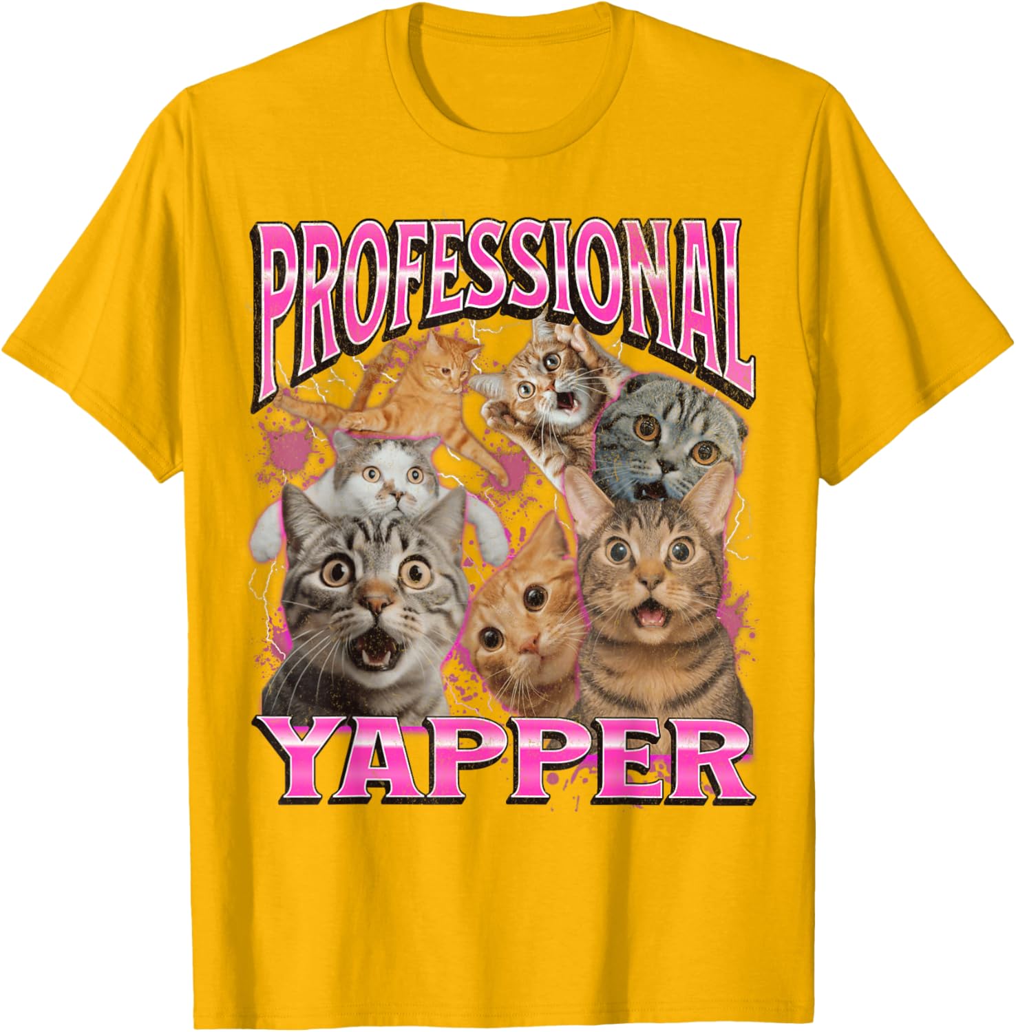 Funny 90s Cat Meme T-Shirt for Men and Women - Yapper Graphic Tee - 2