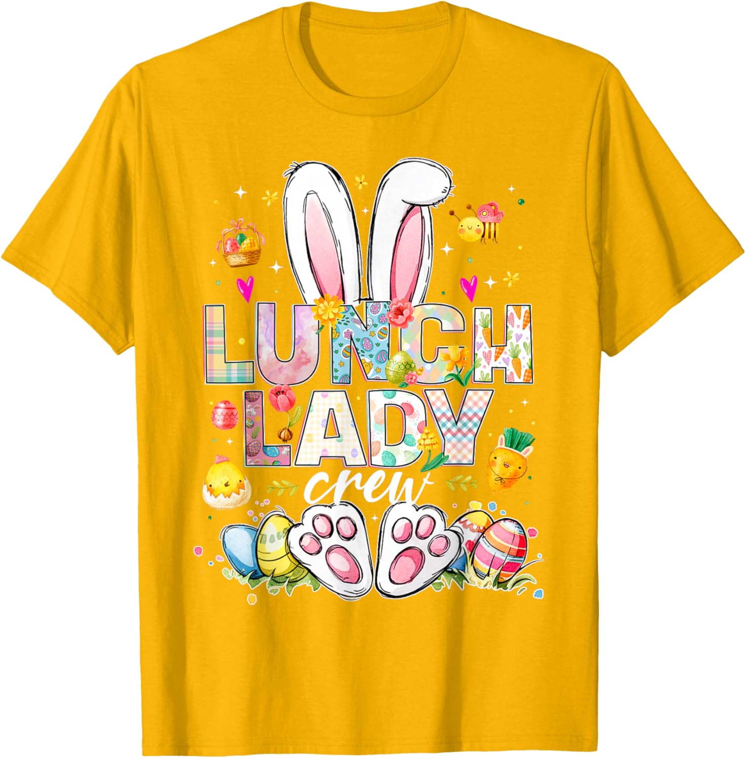 Funny Bunny Lunch Lady Easter T-Shirt for Cafeteria Workers - 21