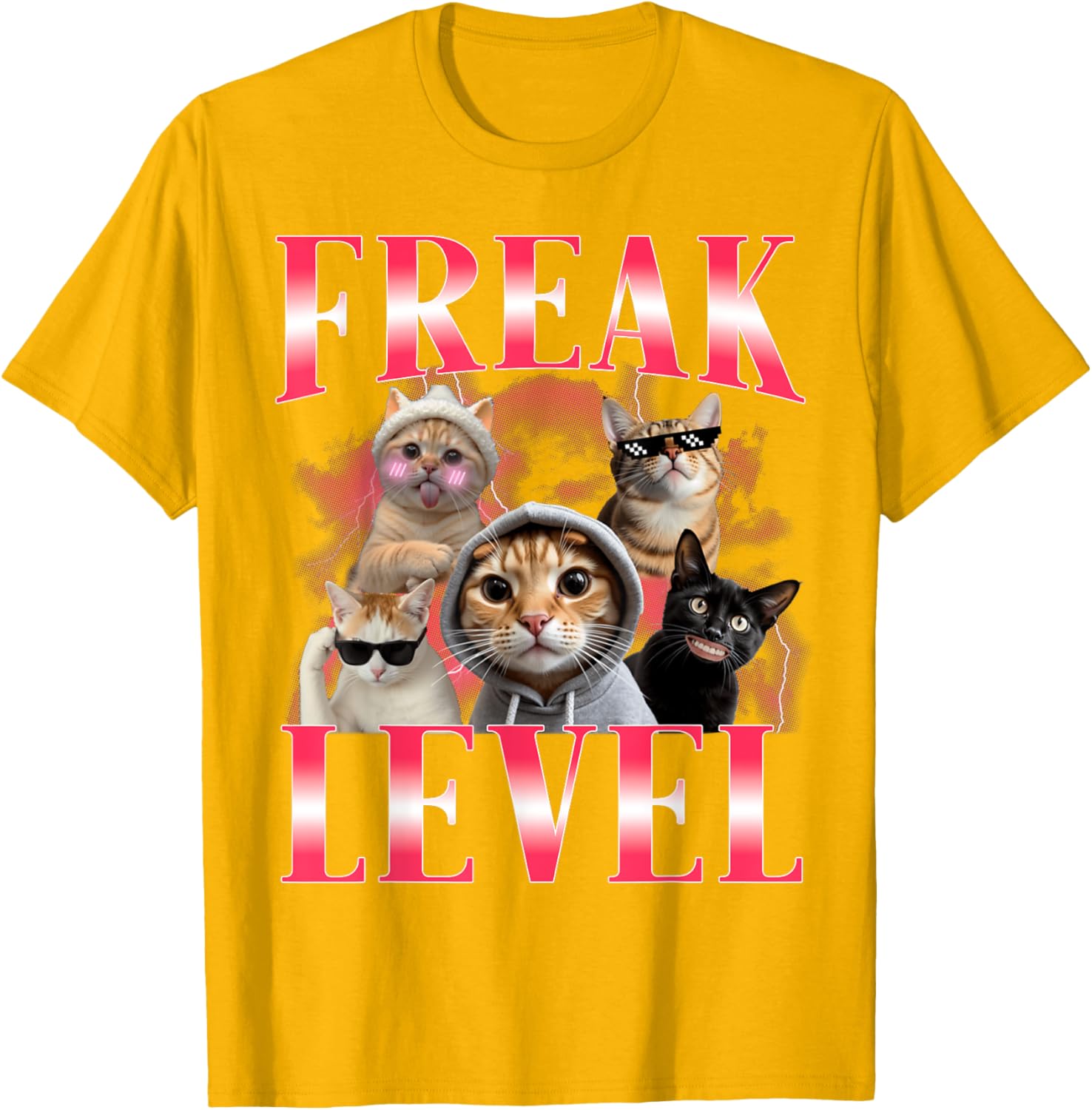 Funny Cat Meme T-Shirt Certified Freak Humor for Cat Lovers - 4