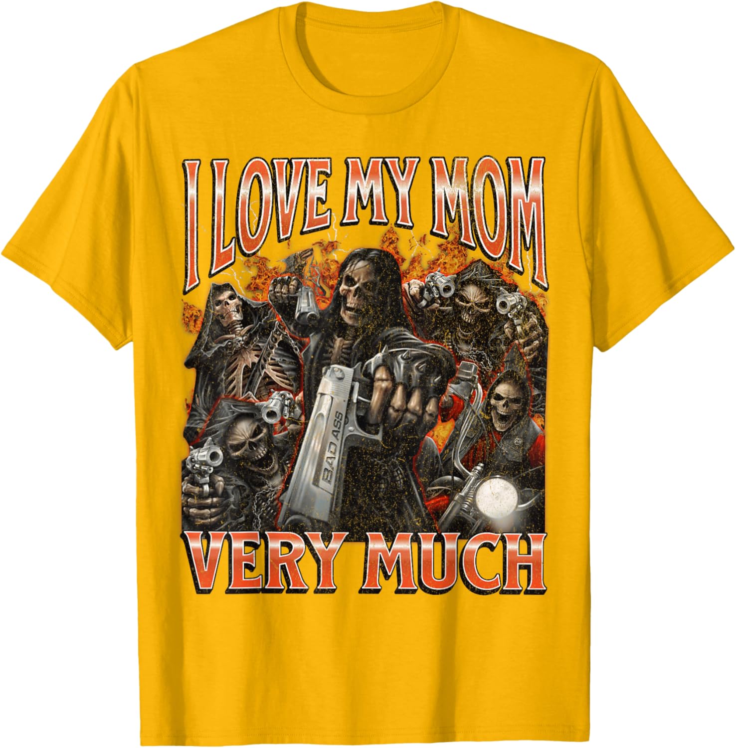 Funny I Love My Mom Skeleton Graphic T-Shirt for Unique Style Lovers - 19
