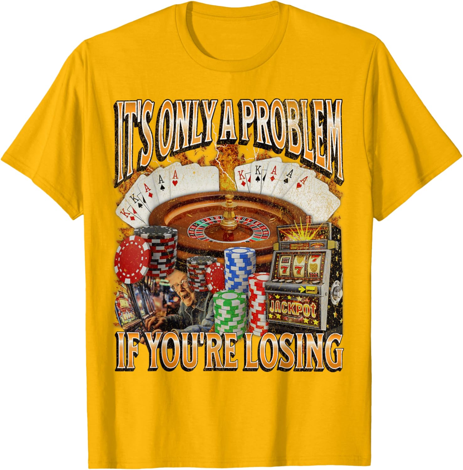 Funny Gambling Bootleg Graphic T-Shirt Perfect for Losing Bet Lovers - 21