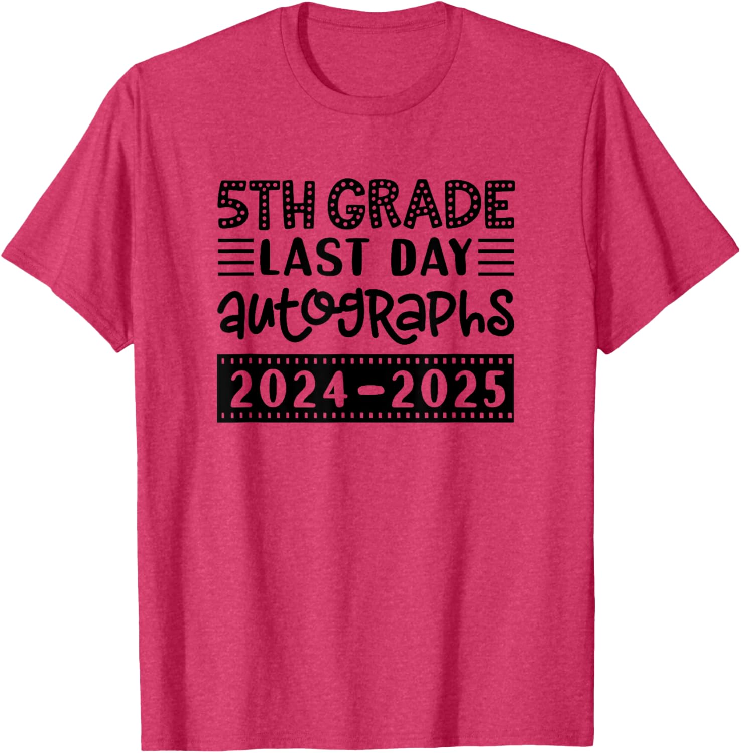 Last Day of School 5th Grade Sign My Shirt T-Shirt for Fifth Graders - 2