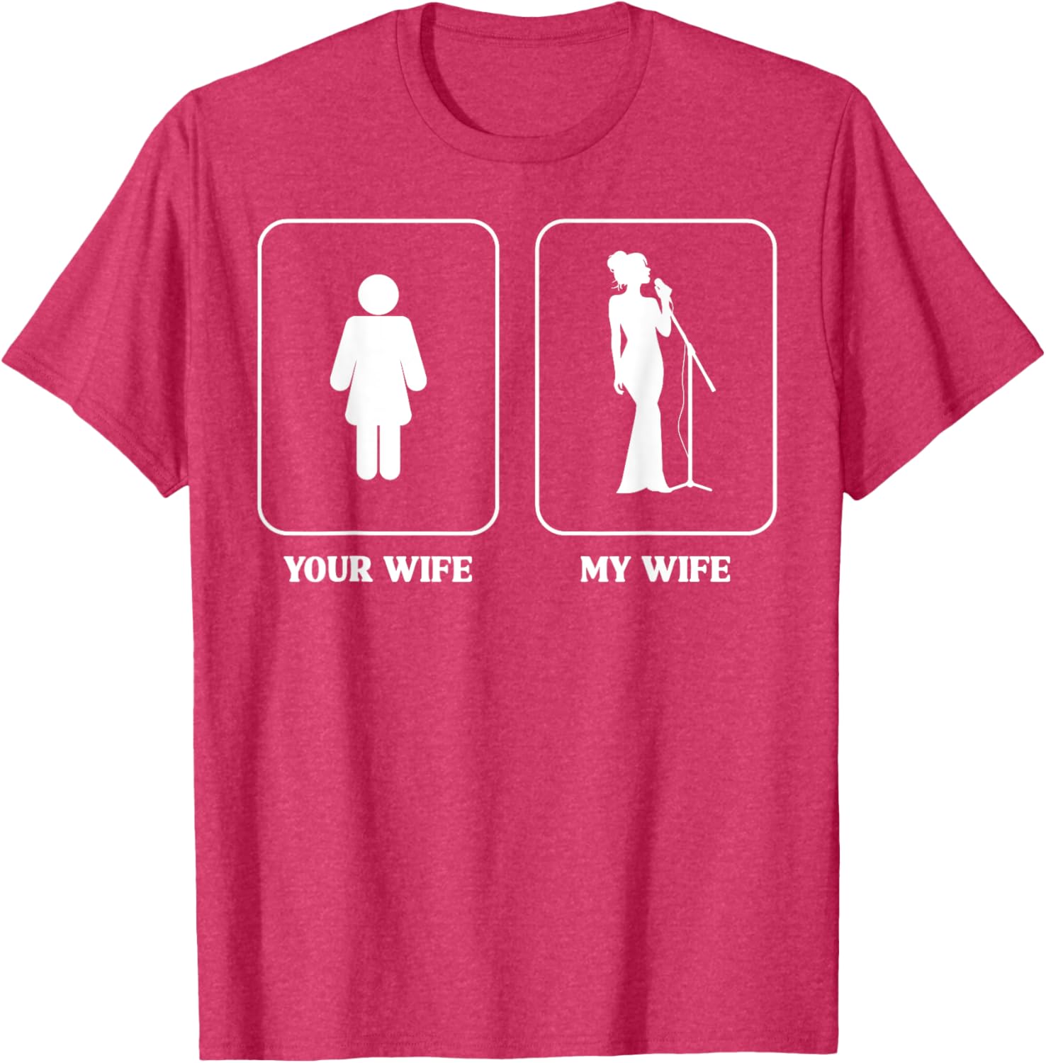 Humorous Wife Comparison Graphic T-Shirt for Music Lovers and Fun People - 1
