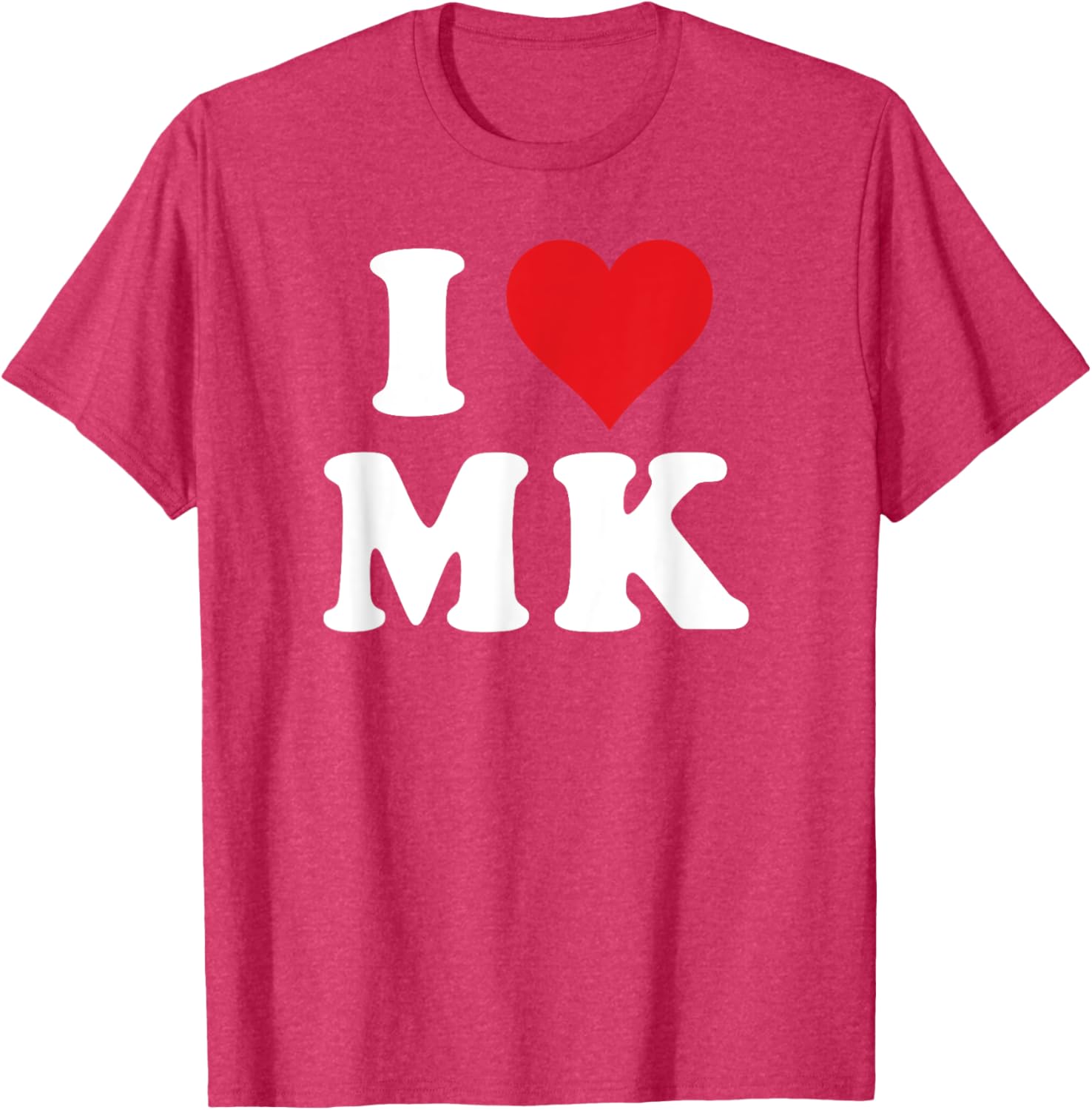 I Love MK Initials T-Shirt for Personalized Style and Comfort - 4