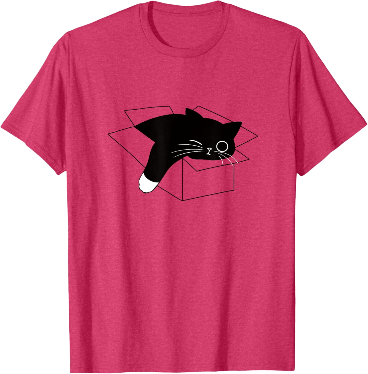Cute Lazy Black Cat Half Asleep T-Shirt for Men, Women, and Kids - 6