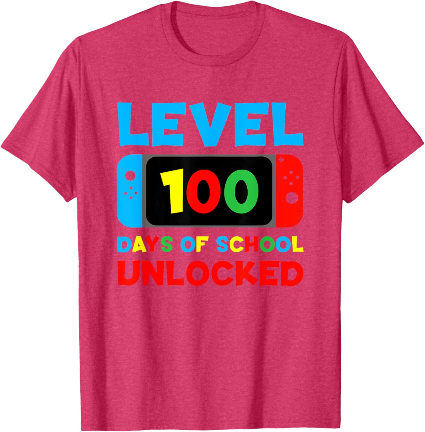 Level 100 Days of School Unlocked T-Shirt for Kids and Teens - 12