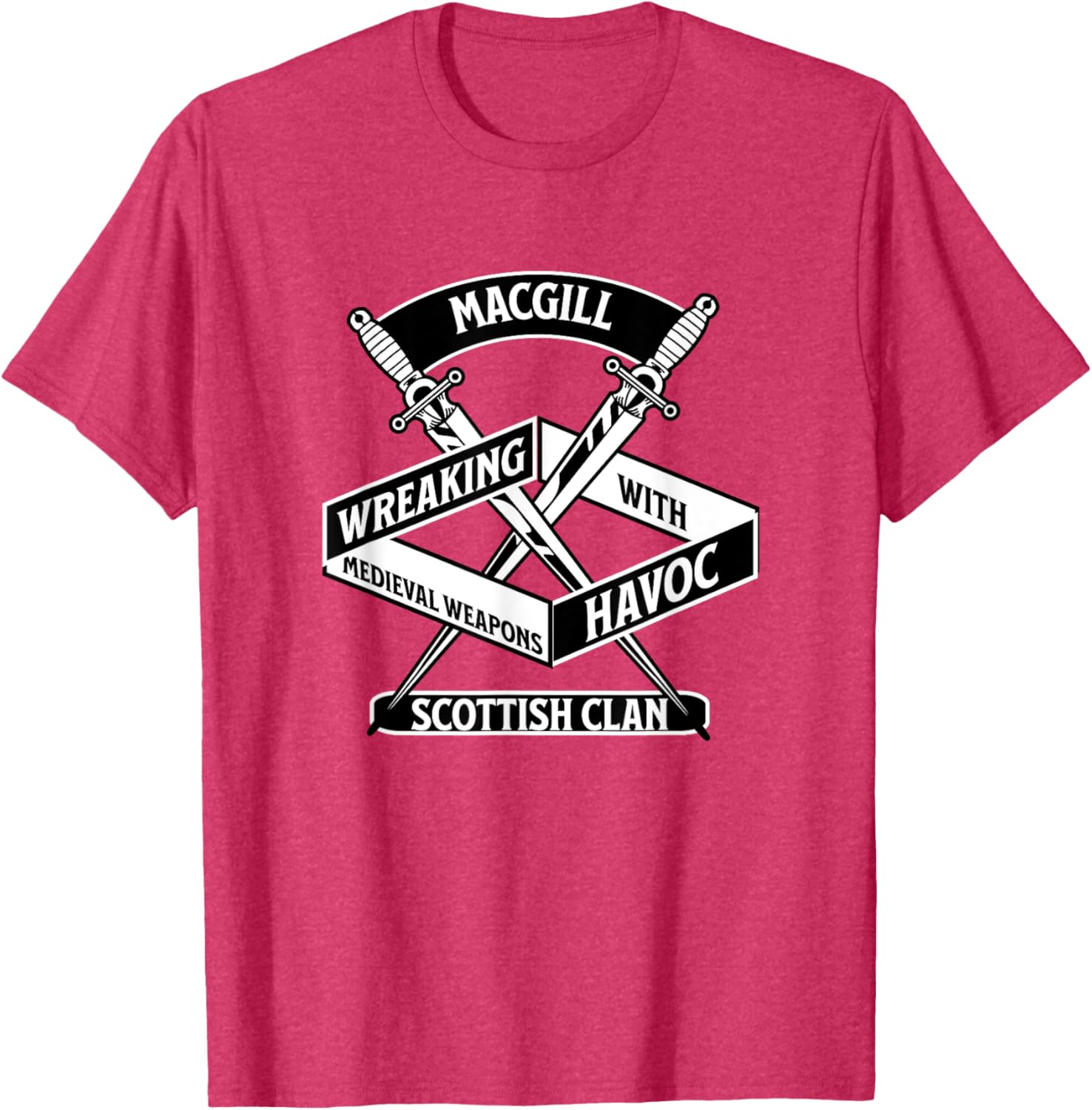 MacGill Clan Wreaking Havoc Medieval Weapons T-Shirt for Fans - 17