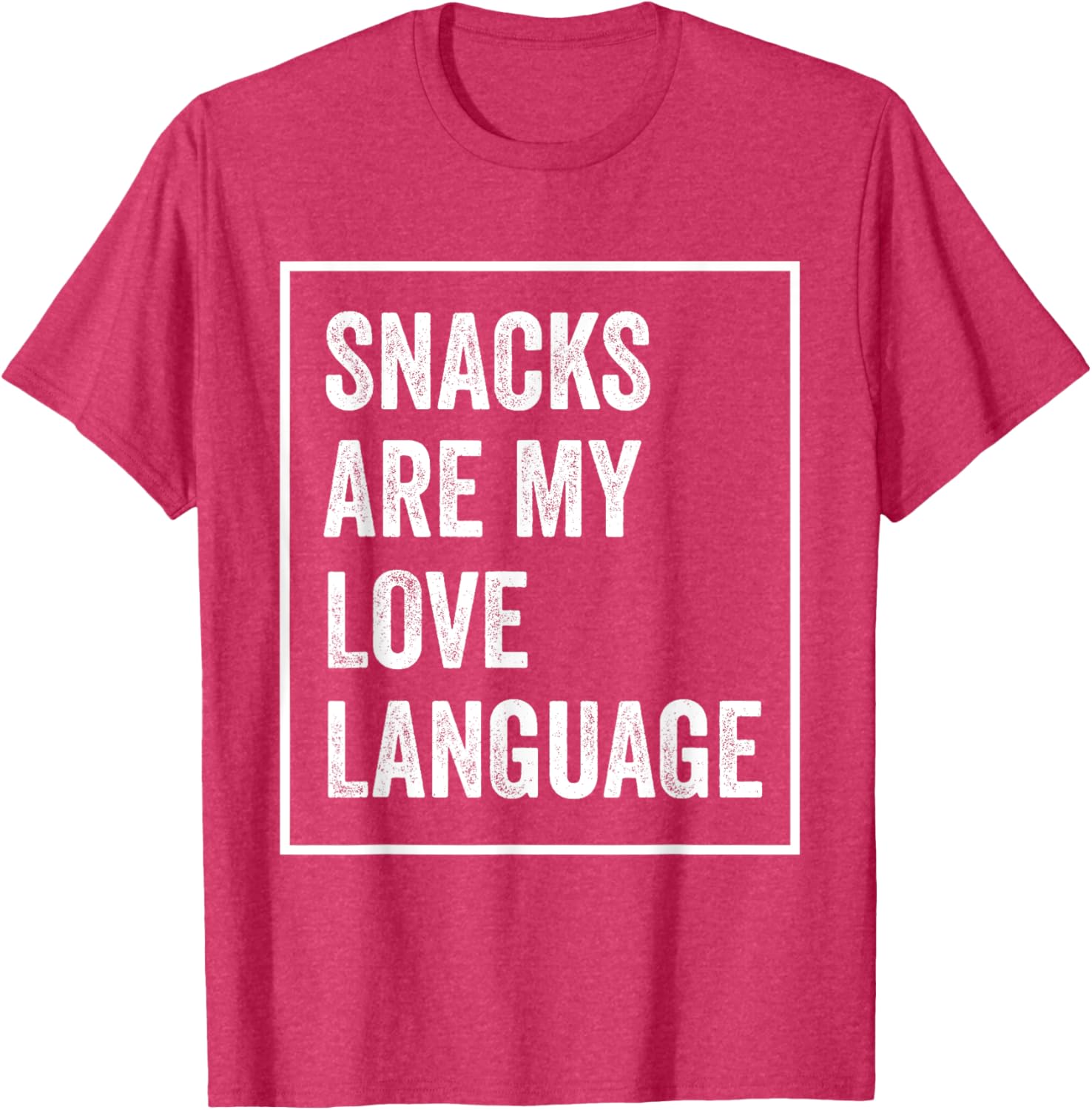 Funny Valentine's Day T-Shirt Snacks Are My Love Language Apparel - 2