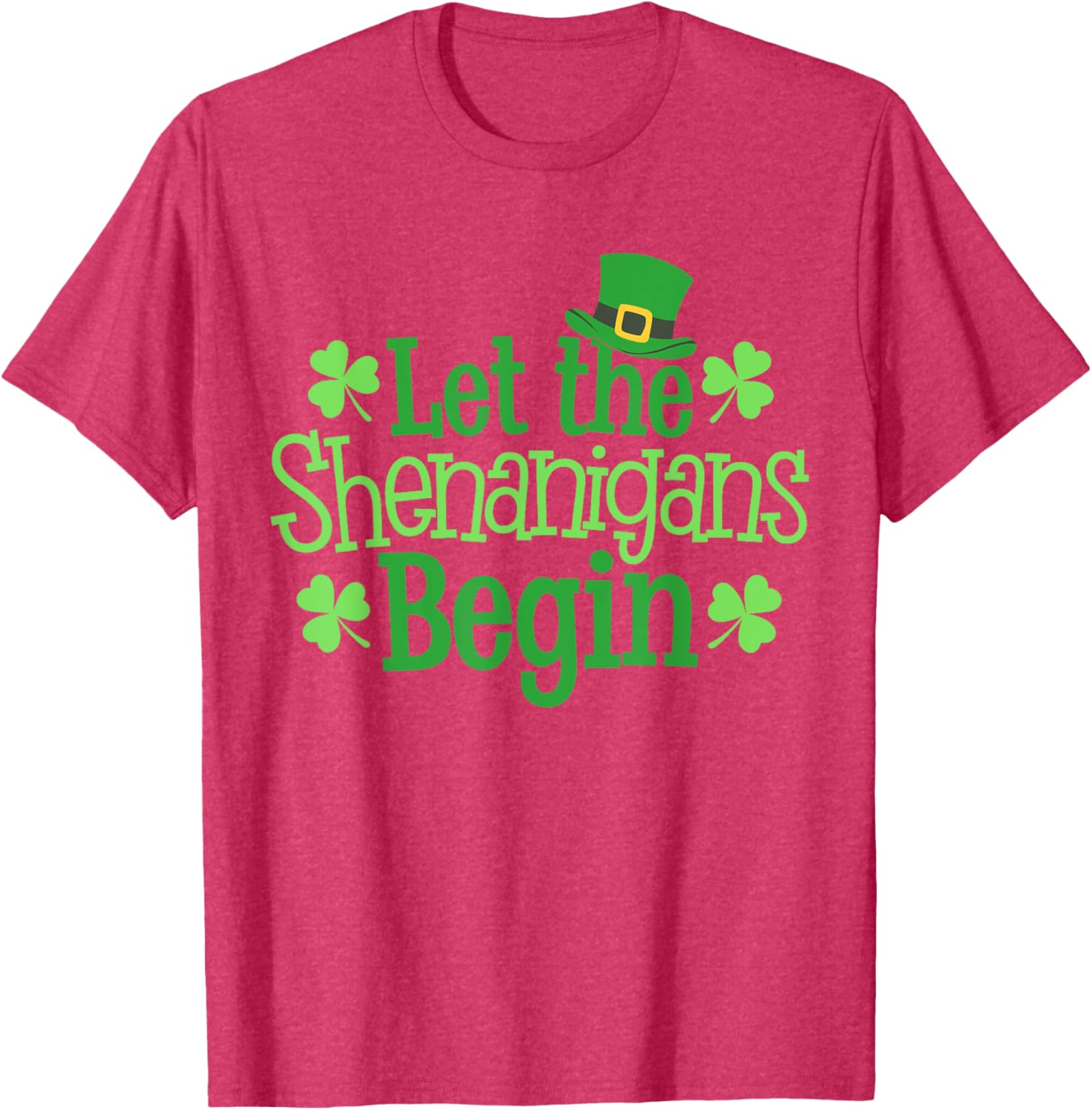 Funny Let The Shenanigans Begin St Patrick's Day Clover T-Shirt - 7