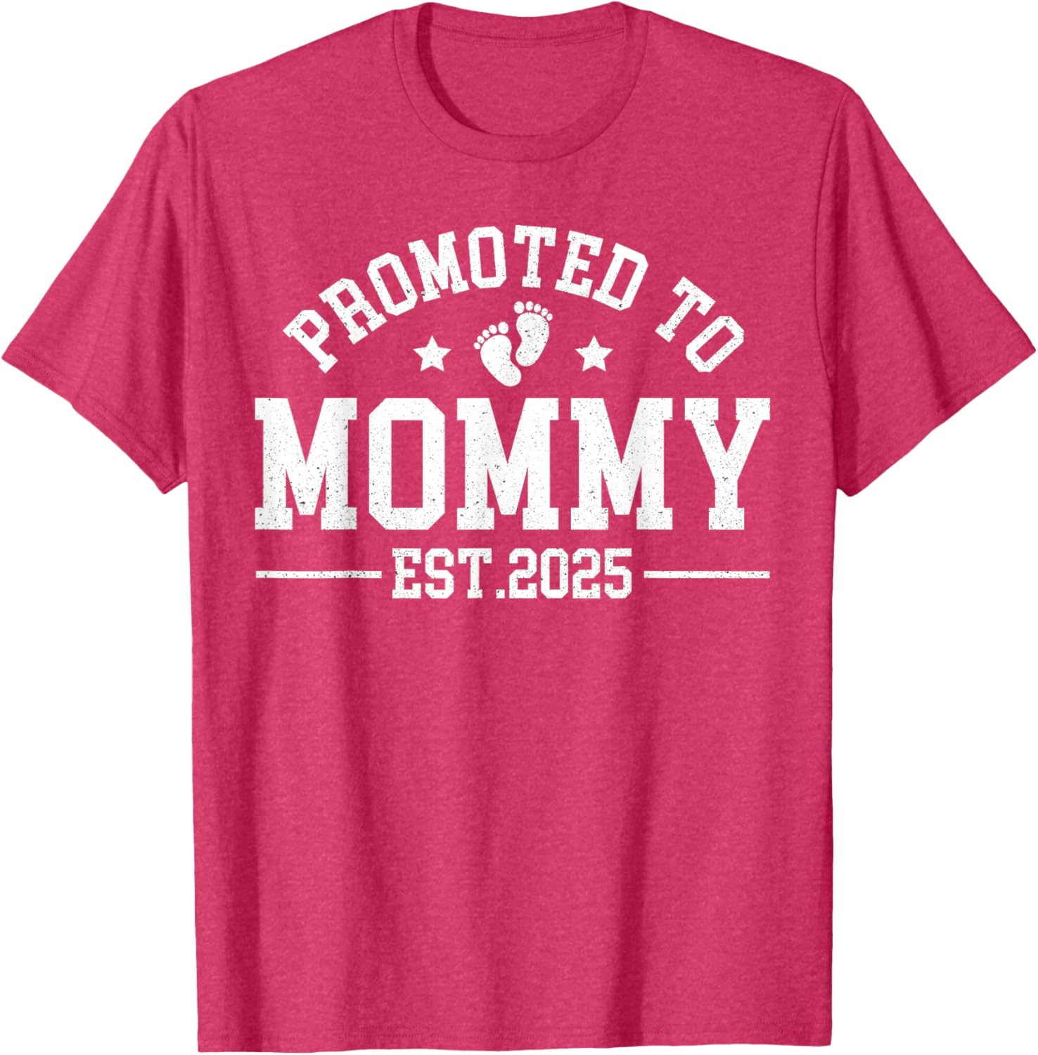 Promoted To Mommy Est 2025 Matching Baby Announcement T-Shirt - 8