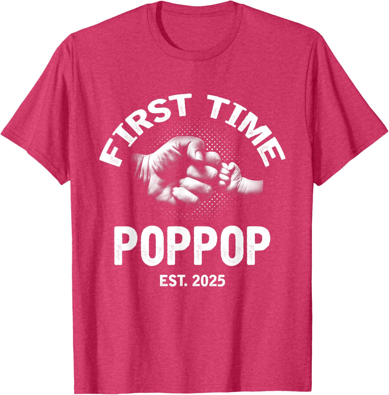 First Time Poppop Established 2025 Vintage Father's Day T-Shirt - 3