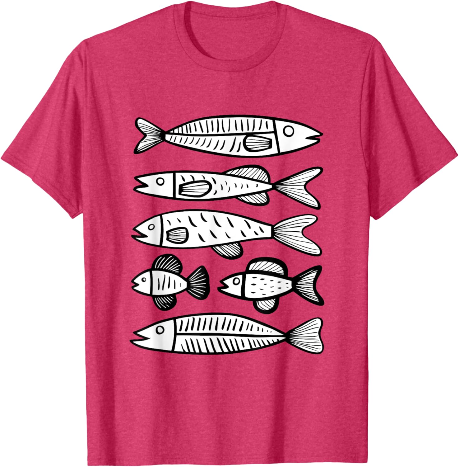 Minimalist Fish Pattern T-Shirt for Ocean Lovers – Stylish and Unique Design - 2