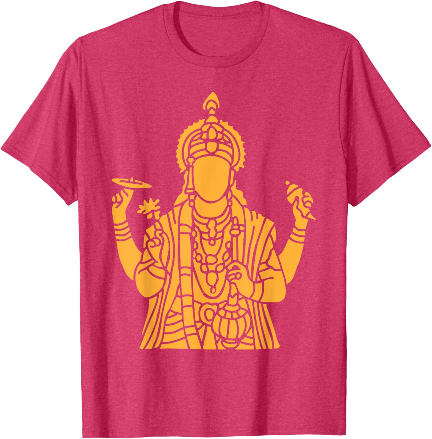 Vishnu Narayana Silhouette T-Shirt for Divine Pooja and Spiritual Wear - 29
