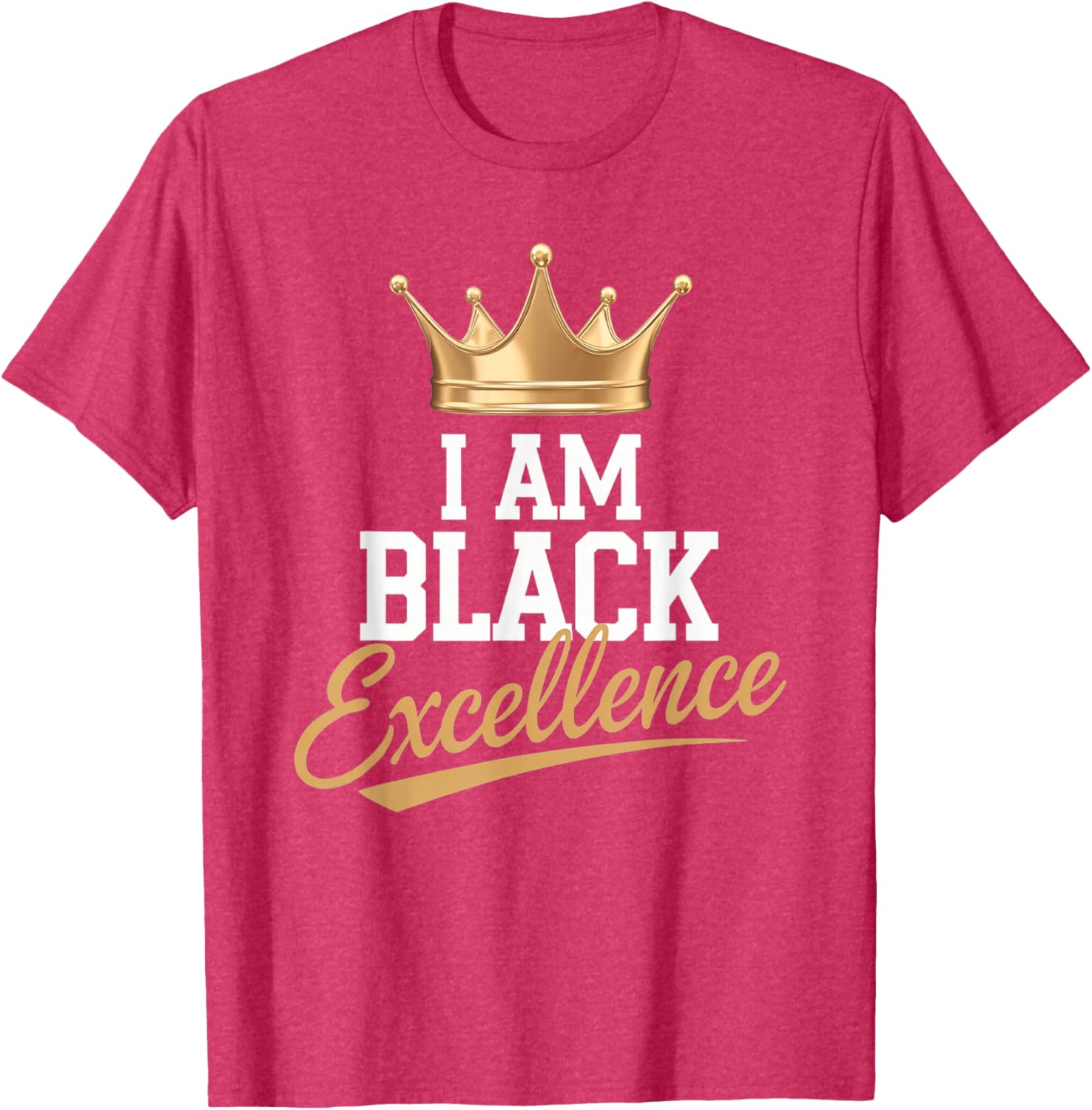 I AM BLACK EXCELLENCE Motivational Afro History T-Shirt for All Ages - 5
