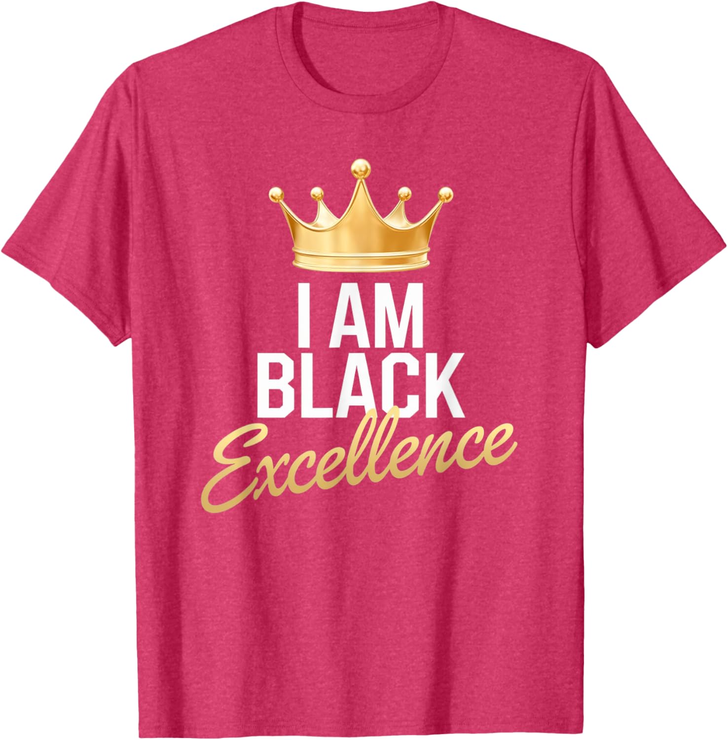 I AM BLACK EXCELLENCE Afro Motivation T-Shirt for Black History Month - 12