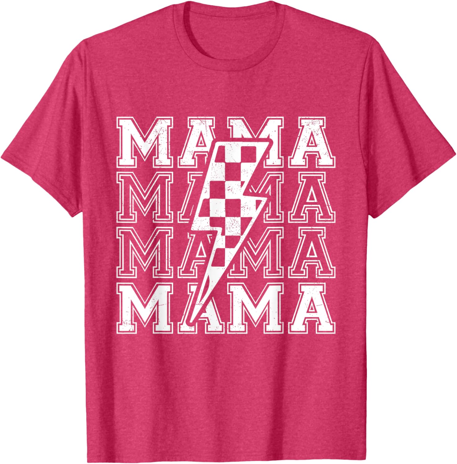 Mama Lightning Bolt Checkered T-Shirt for Cool Moms - Perfect Mother's Day Gift - 18