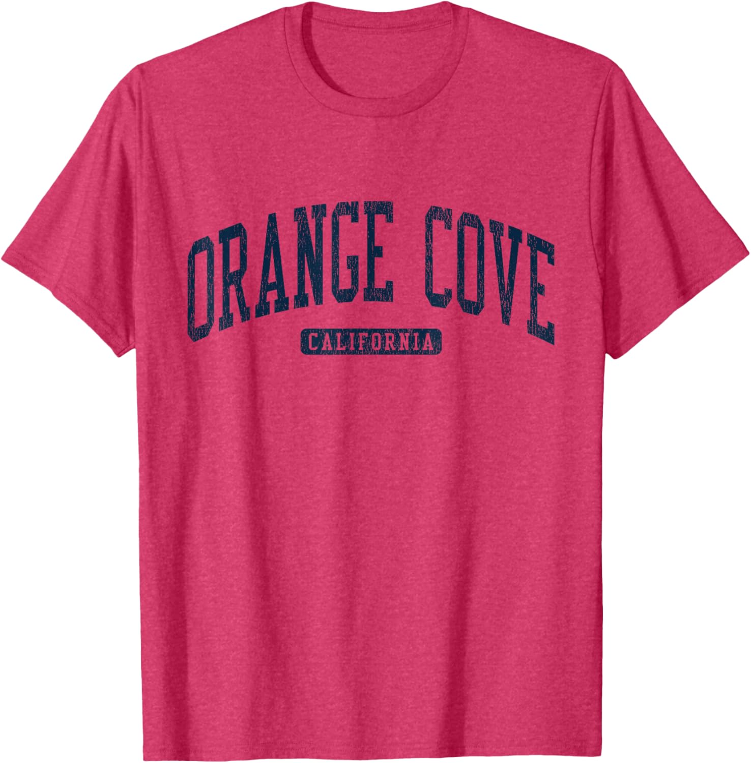 Orange Cove California College Style Blue T-Shirt for Students and Alumni - 11