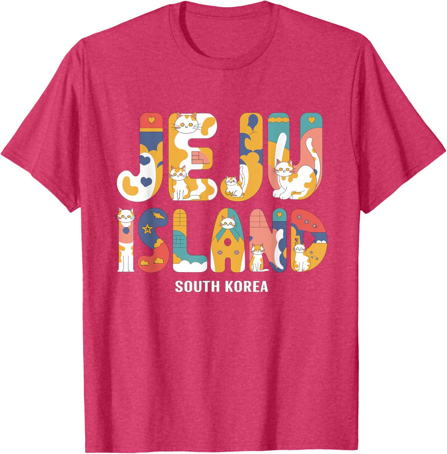 Adorable Cute Kitty Beach Vacation T-Shirt for Jeju Island Lovers - 3