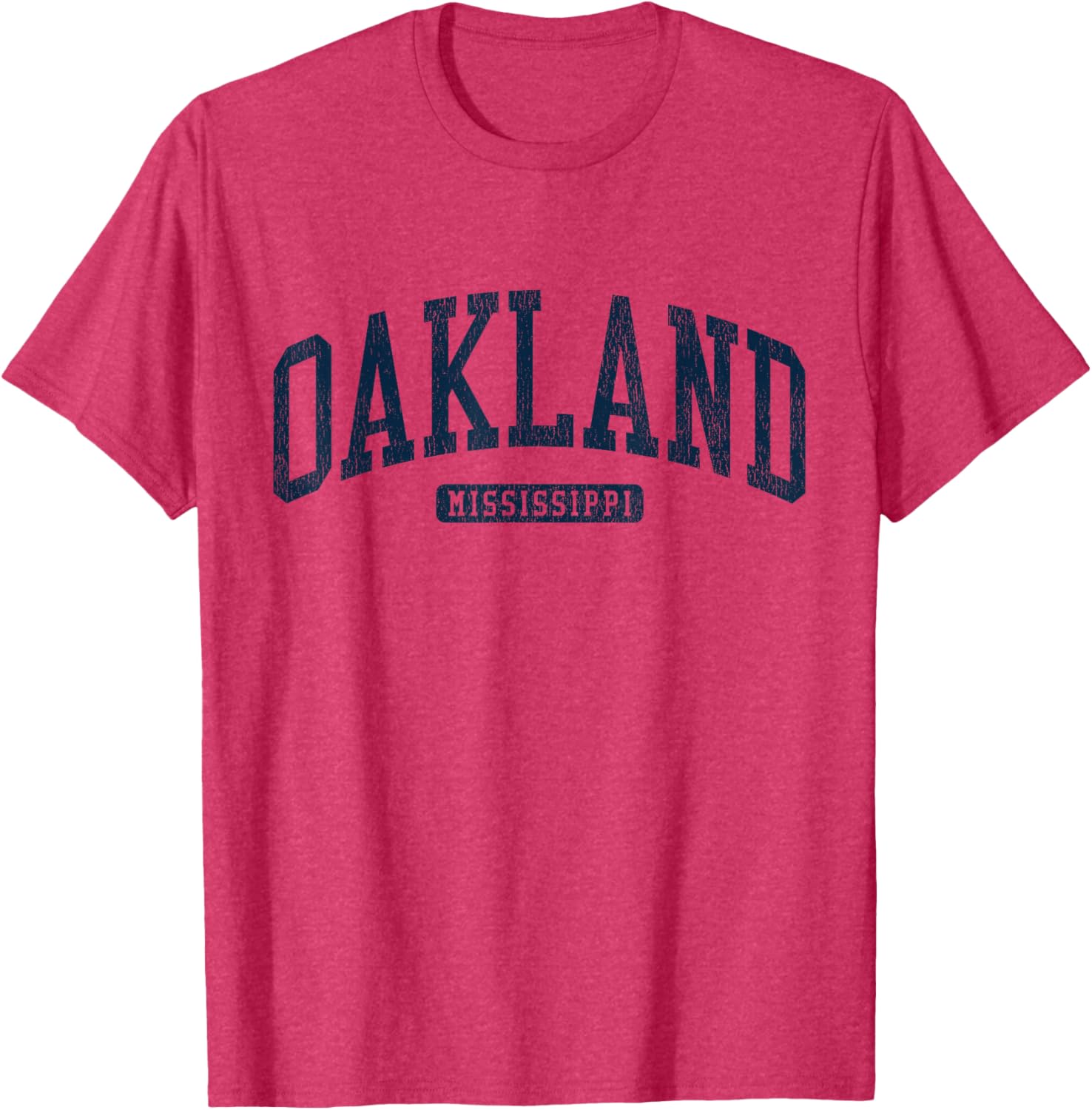 Oakland Mississippi College University Style Blue T-Shirt for Students - 13