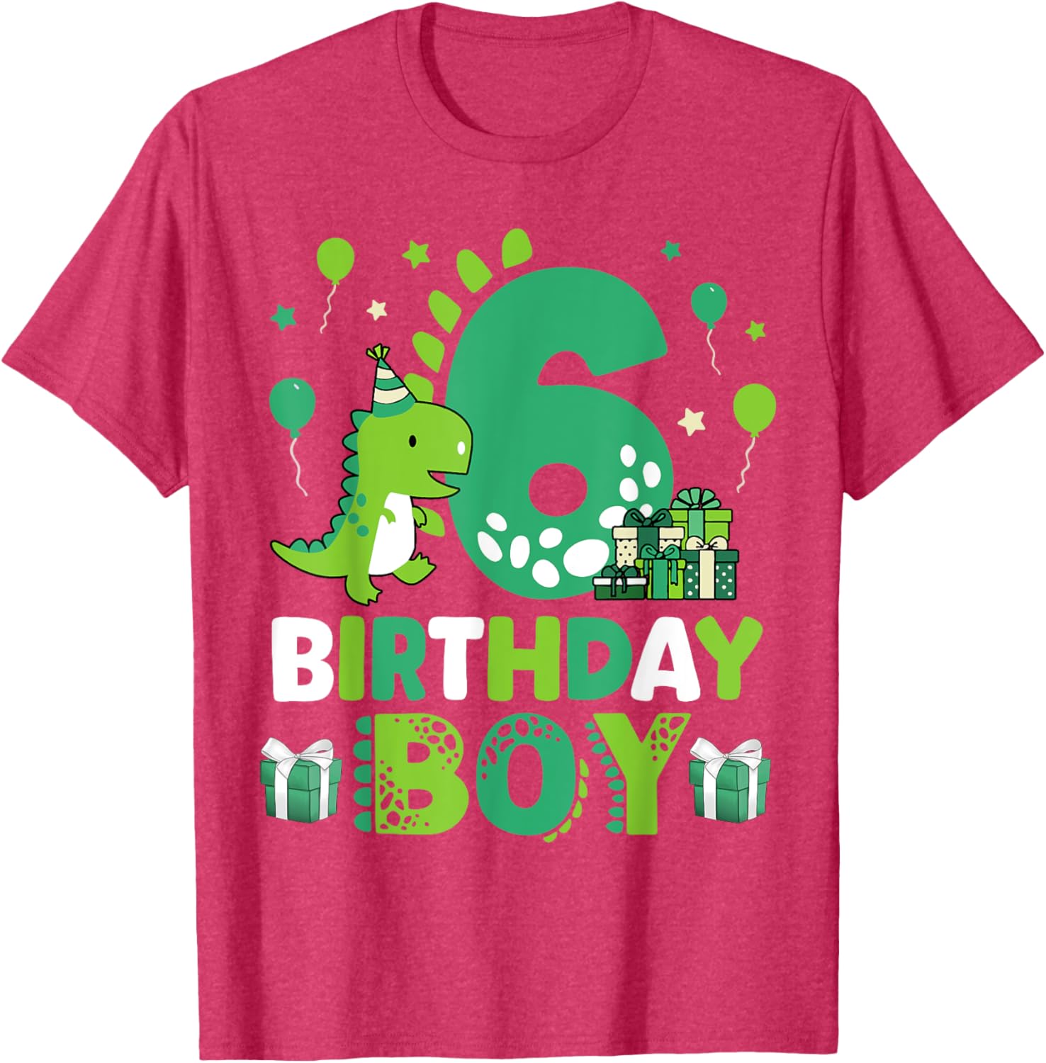 Adorable T Rex Dinosaur Shirt for Boys 6th Birthday Celebration - 18