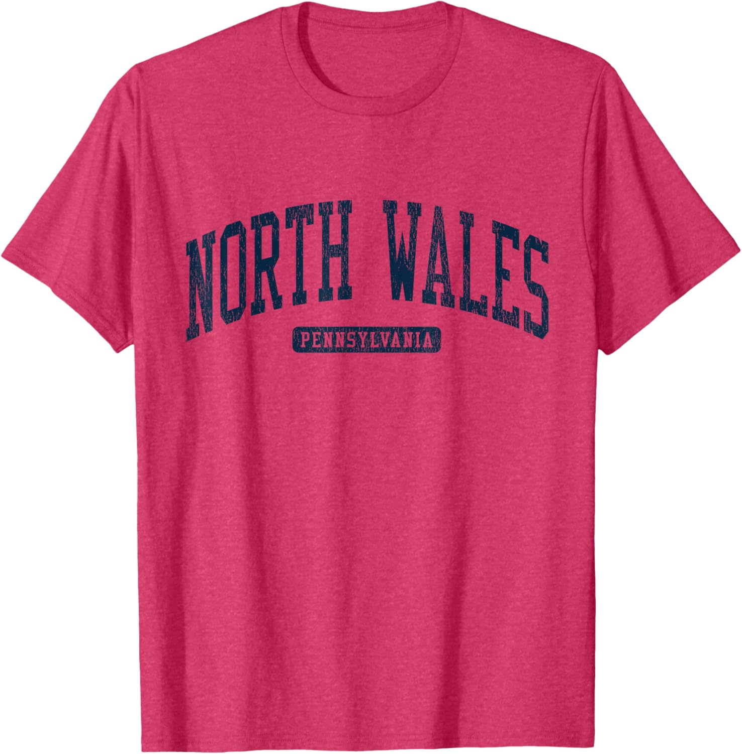 North Wales PA College University Style Blue T-Shirt for Students - 8