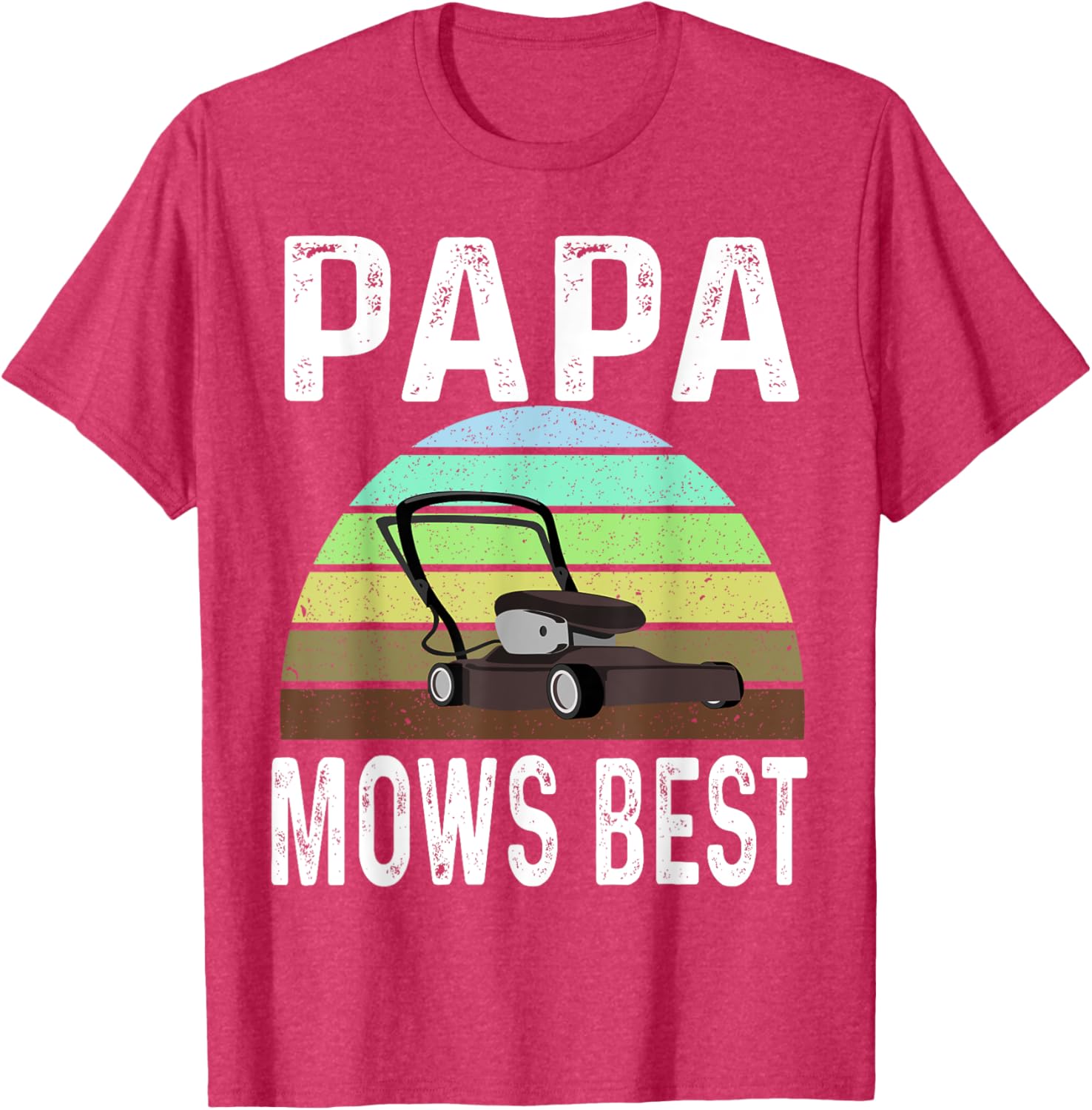 Funny Papa Mows Best Lawn Care Dad T-Shirt for Lawn Mowing Lovers - 1