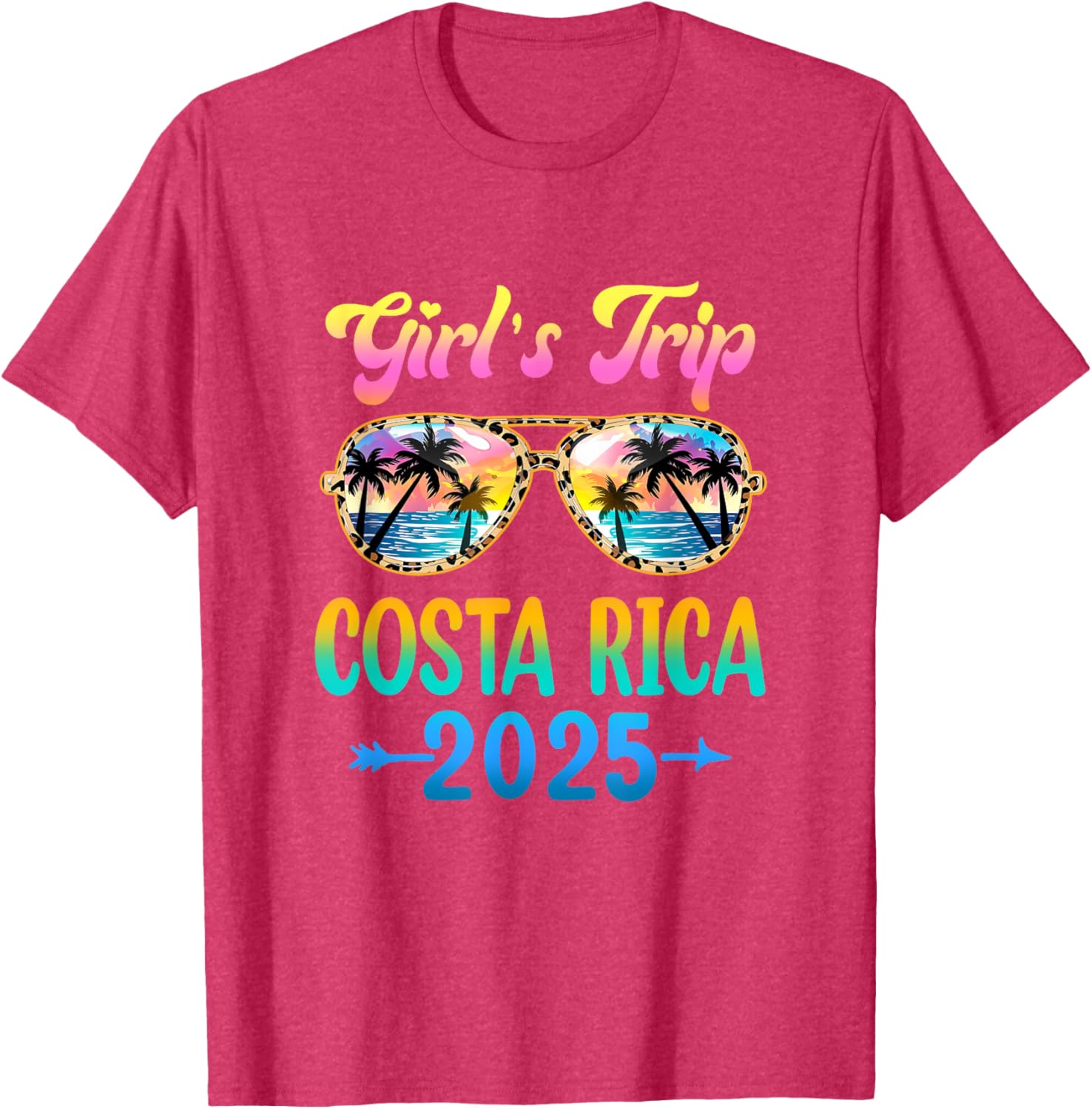 Girls Trip Costa Rica 2025 Summer Vacation Sunglasses T-Shirt - 9