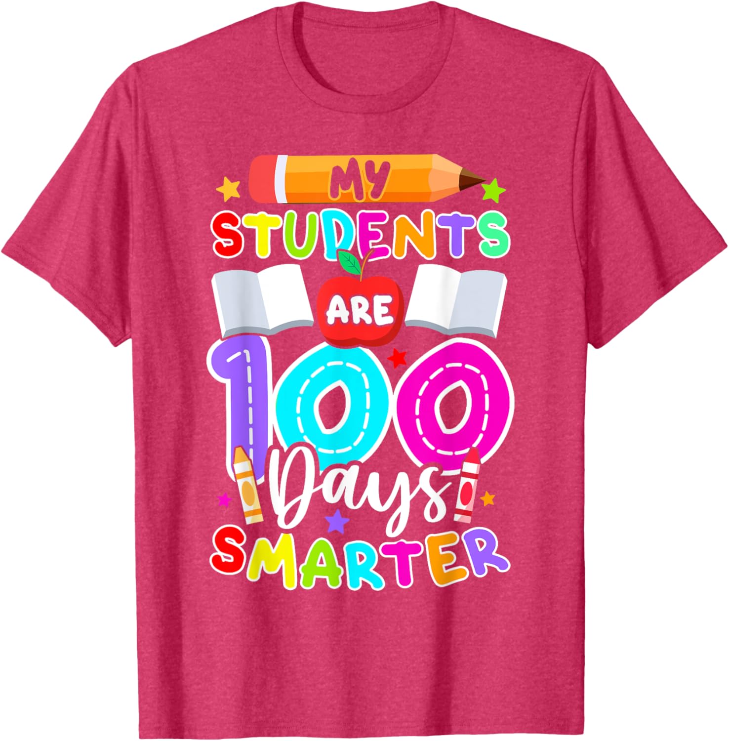 My Students Are 100 Days Smarter T-Shirt for 100th Day of School - 12
