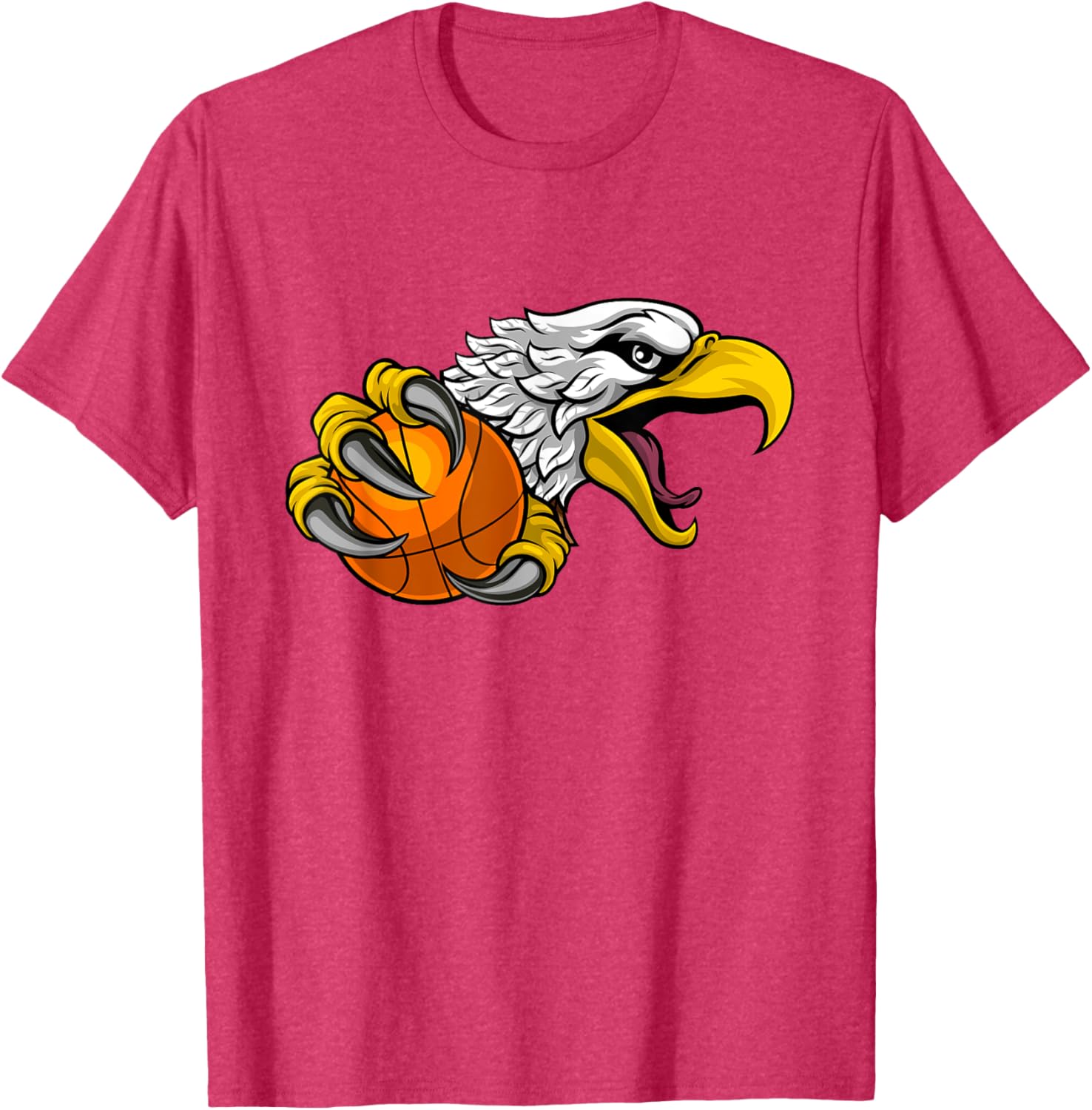 Eagle Hawk Basketball Cartoon Character T-Shirt for Fun Sports Fans - 20