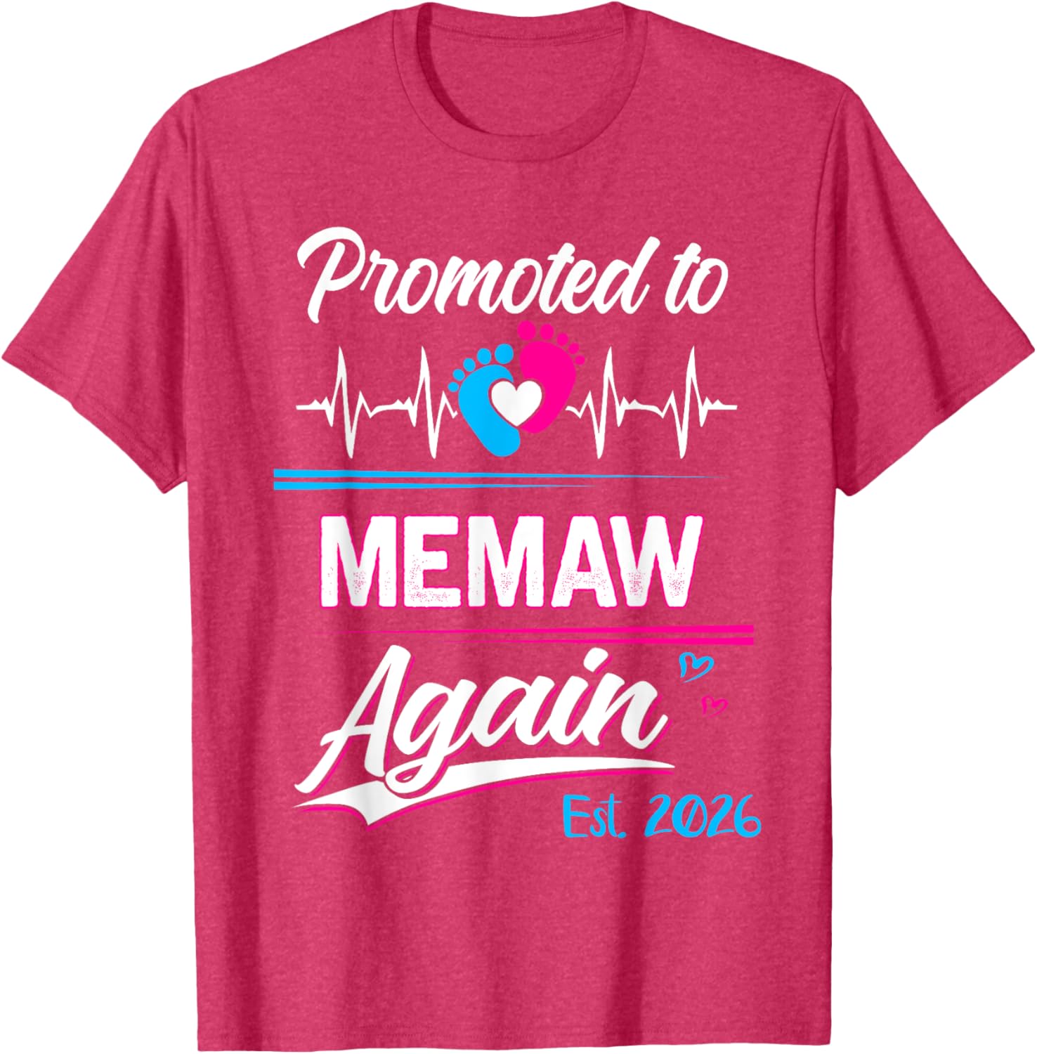 Promoted to Memaw Again 2026 Funny Pregnancy Announcement T-Shirt - 9