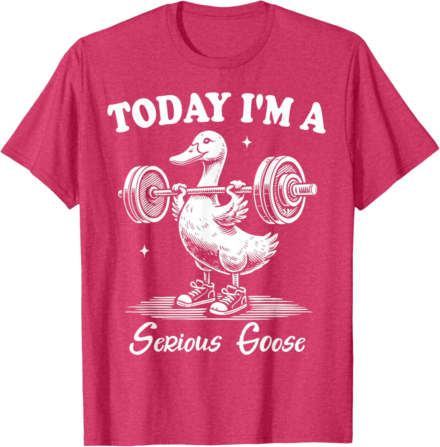 Funny Serious Goose Gym Fitness T-Shirt for Lifting Weights Lovers - 6