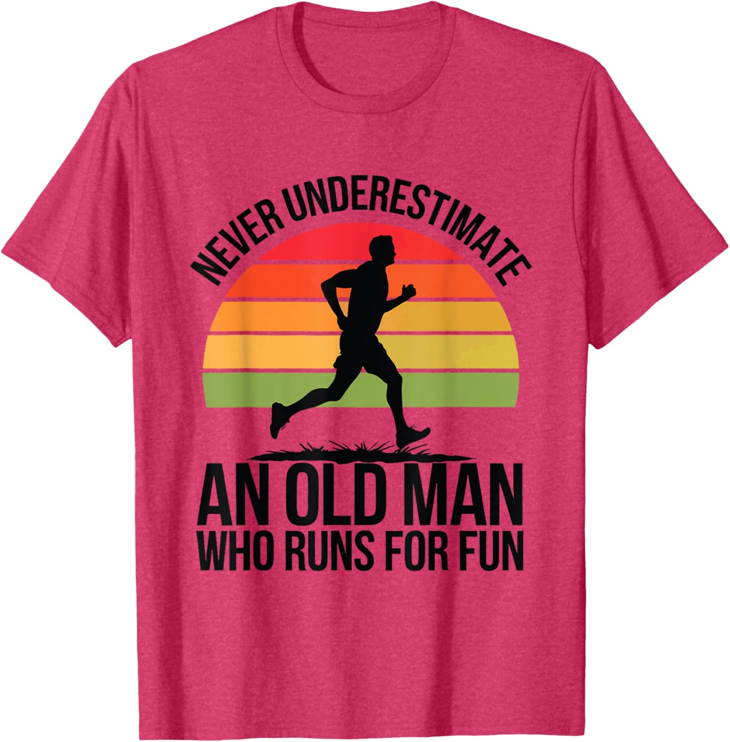 Funny Old Man Running T-Shirt for Senior Fitness Lovers and Runners - 11