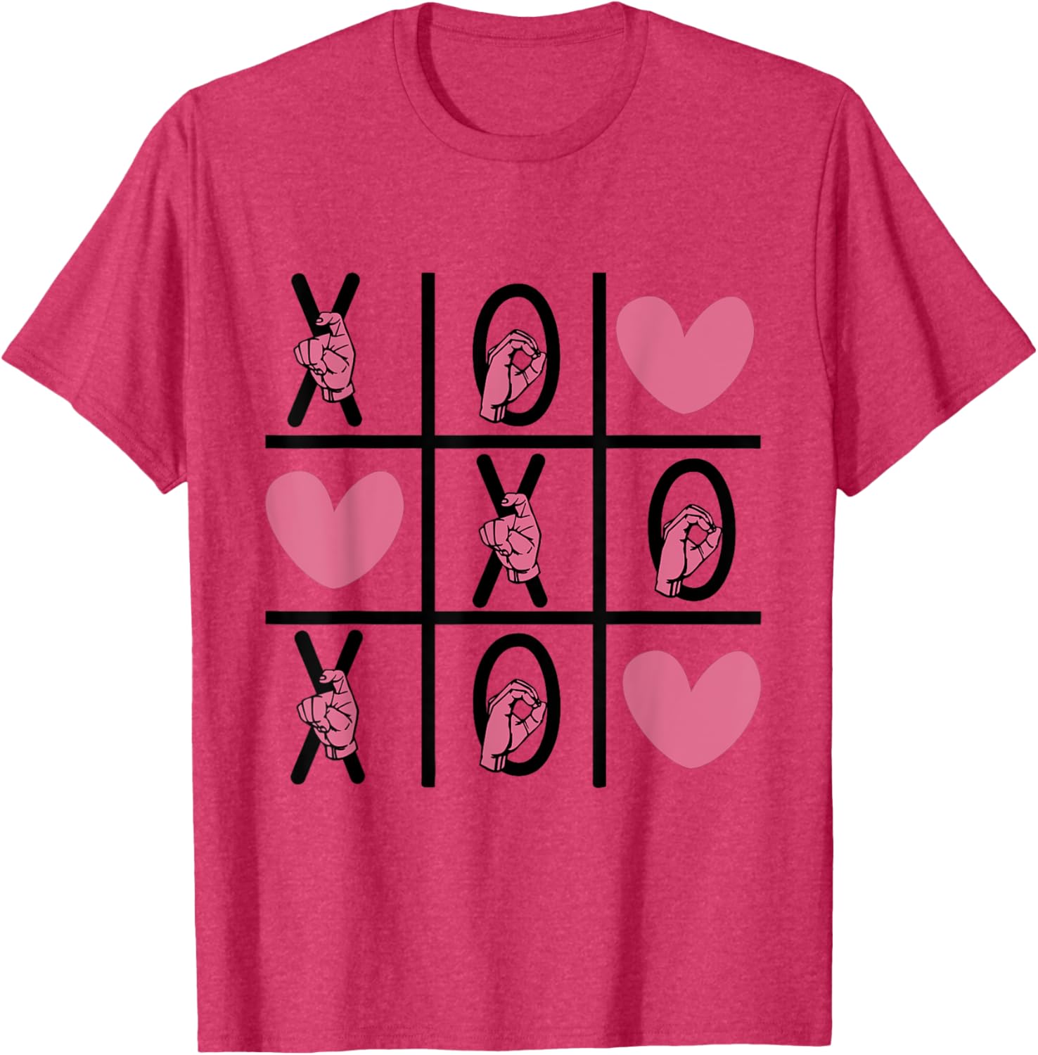 ASL Love Hand Sign Valentine's Day T-Shirt for Deaf Community XOXO - 21