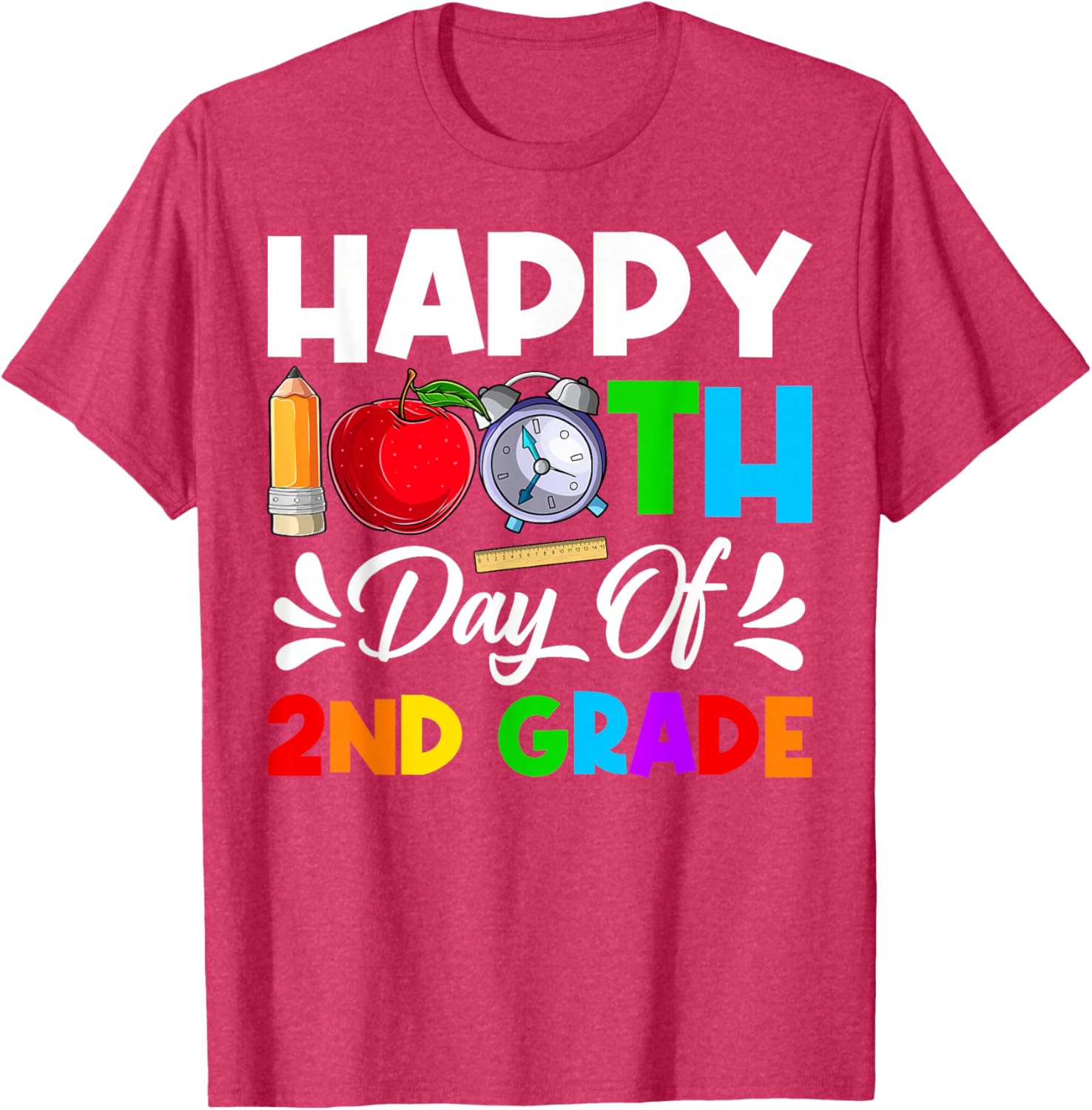 Happy 100th Day 2nd Grade T-Shirt for Boys and Girls, 100 Days Smarter - 5