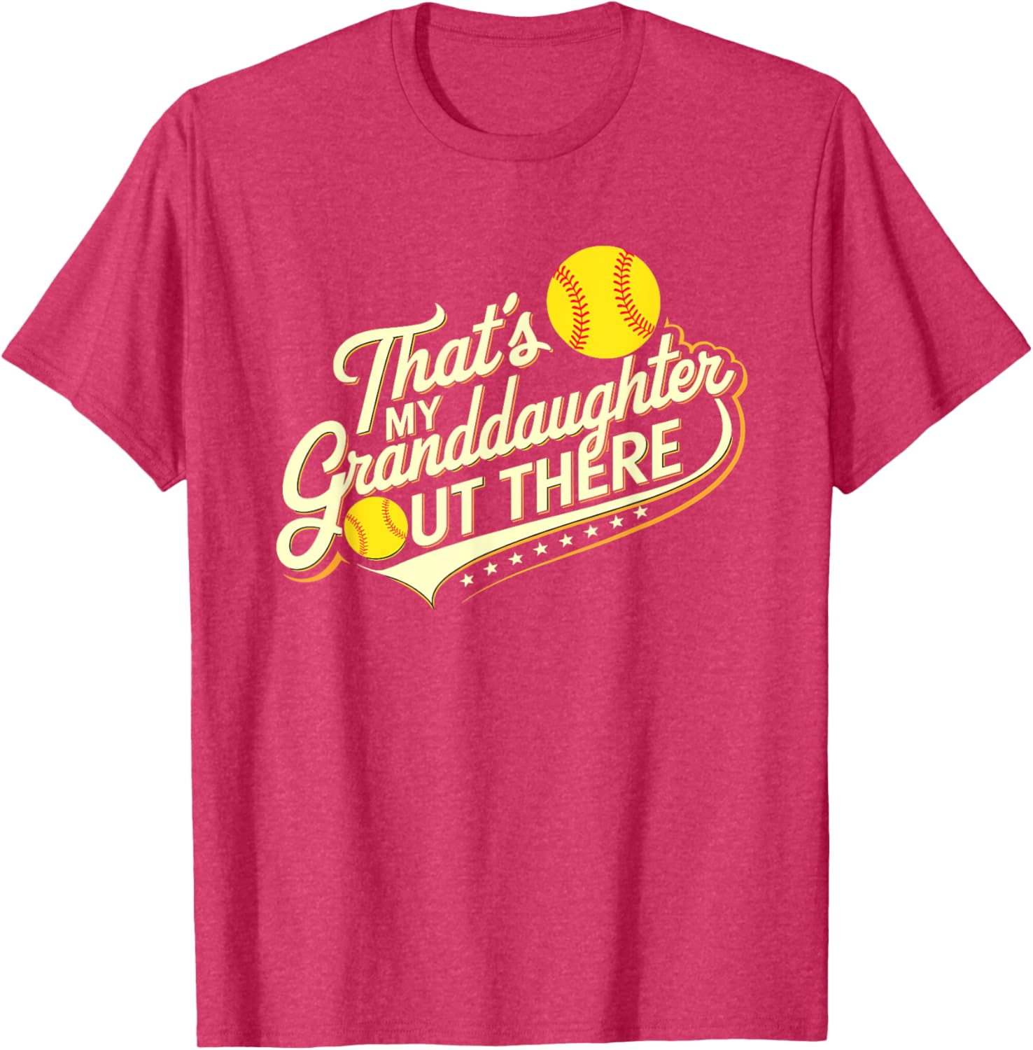 That's My Granddaughter Out There Softball Proud Family Fan T-Shirt - 8