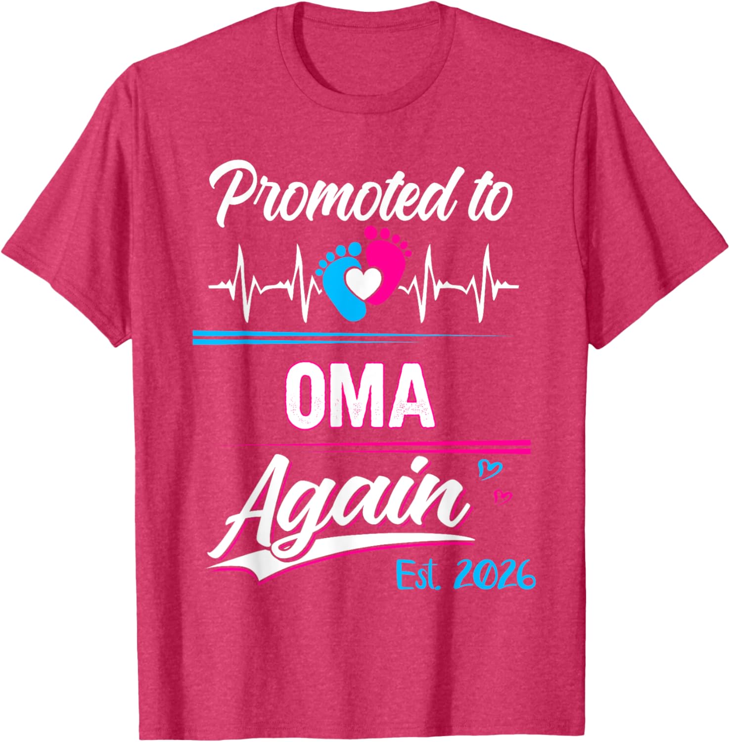 Promoted to Oma Again 2026 Cute Pregnancy Announcement T-Shirt - 14