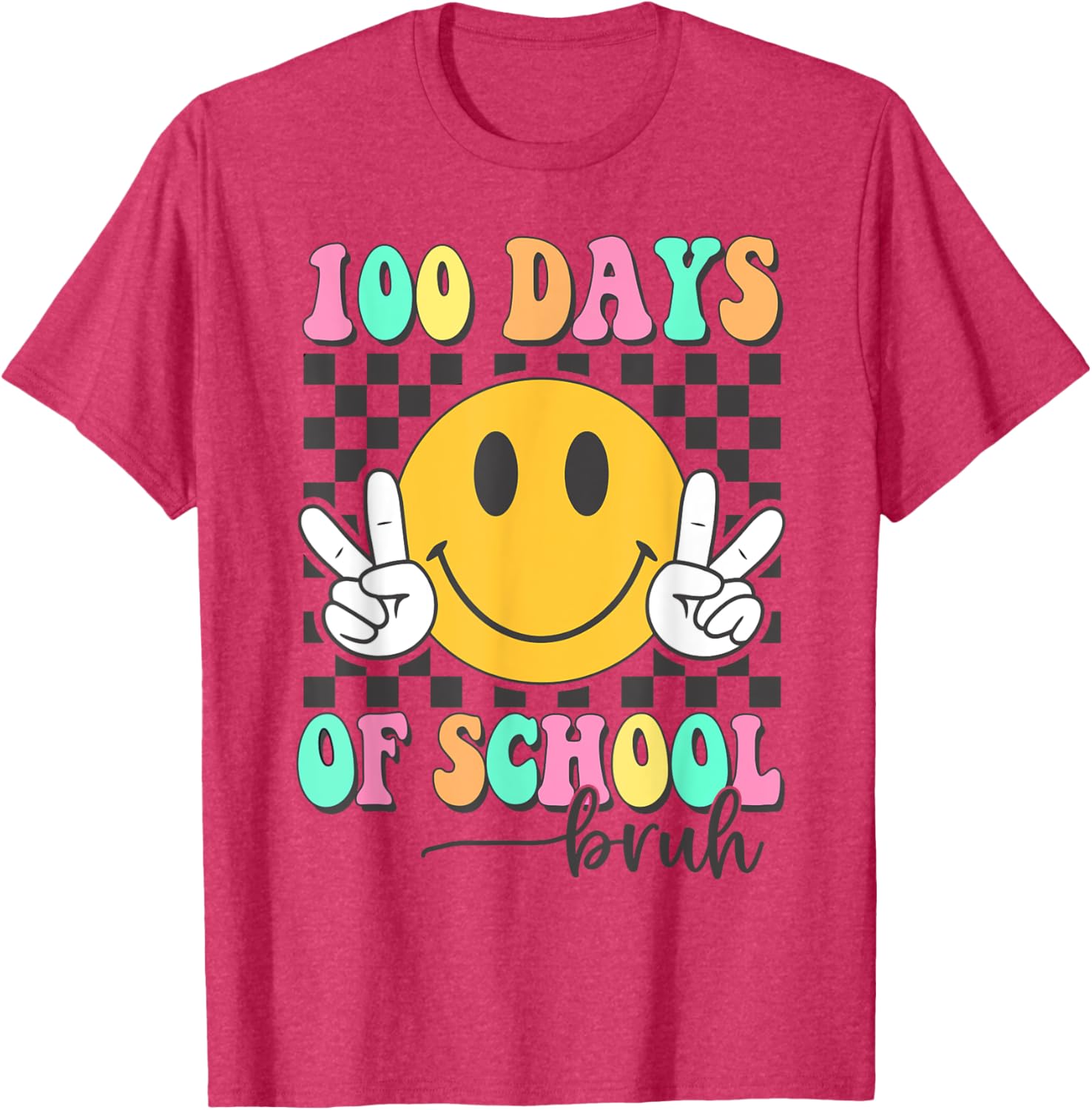 Bruh 100 Days of School T-Shirt for Boys and Girls Fun Celebration Wear - 11