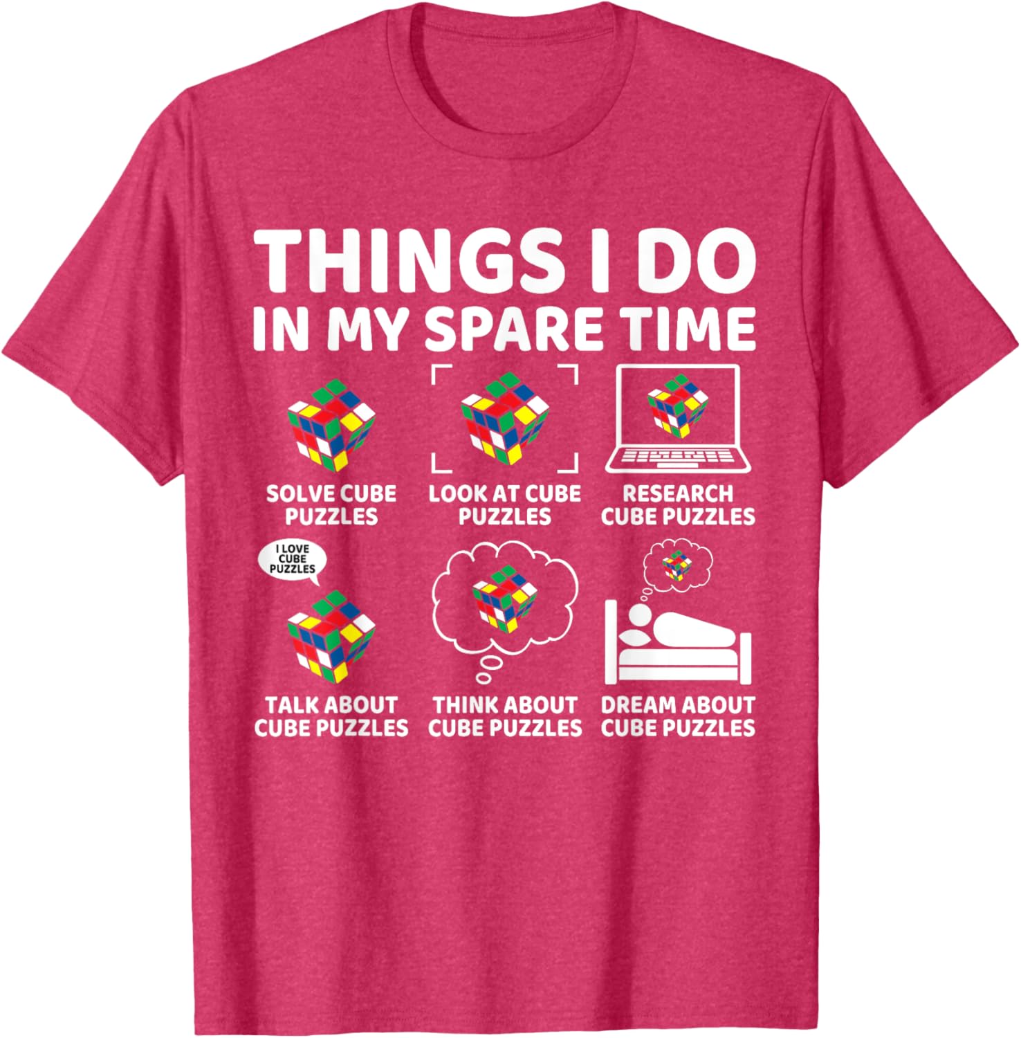 Funny Cube Puzzle Speed Cubing T-Shirt for Puzzle Lovers and Fans - 1