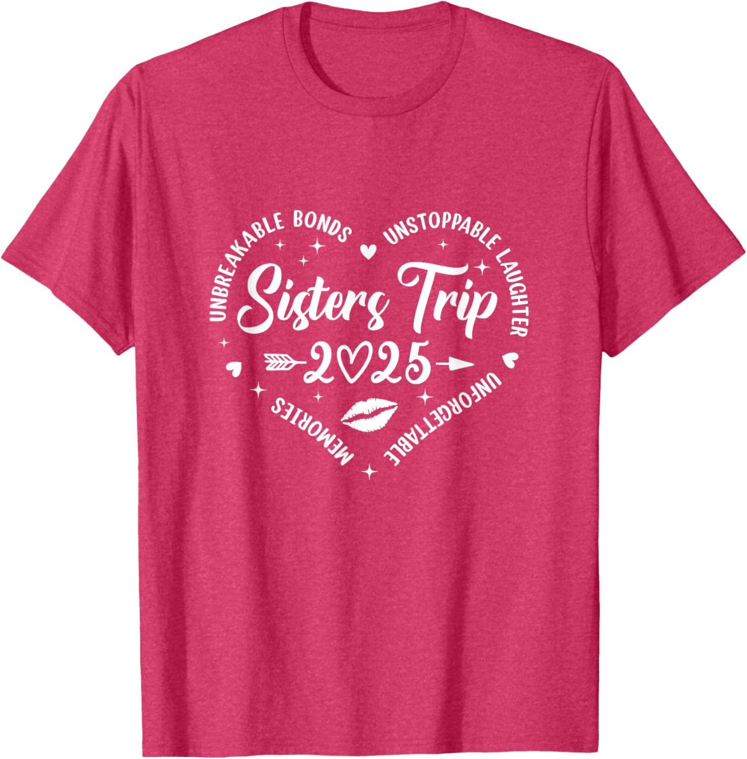 Sisters Trip 2025 Retro T-Shirt for Friends Vacation Memories - 25