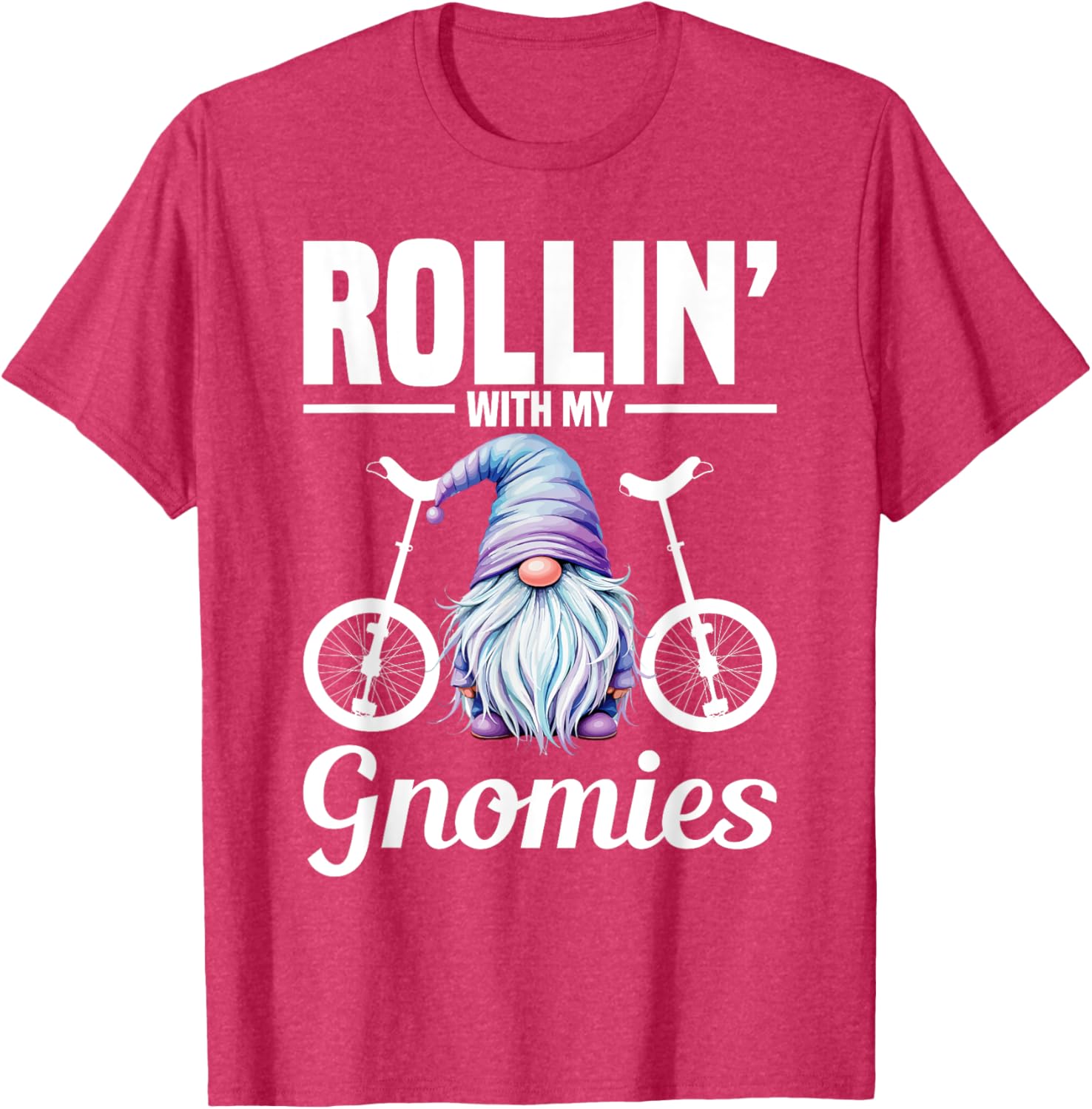 Monocycle Riding Gnomies Unicyclist T-Shirt Fun Apparel for Cyclists - 21