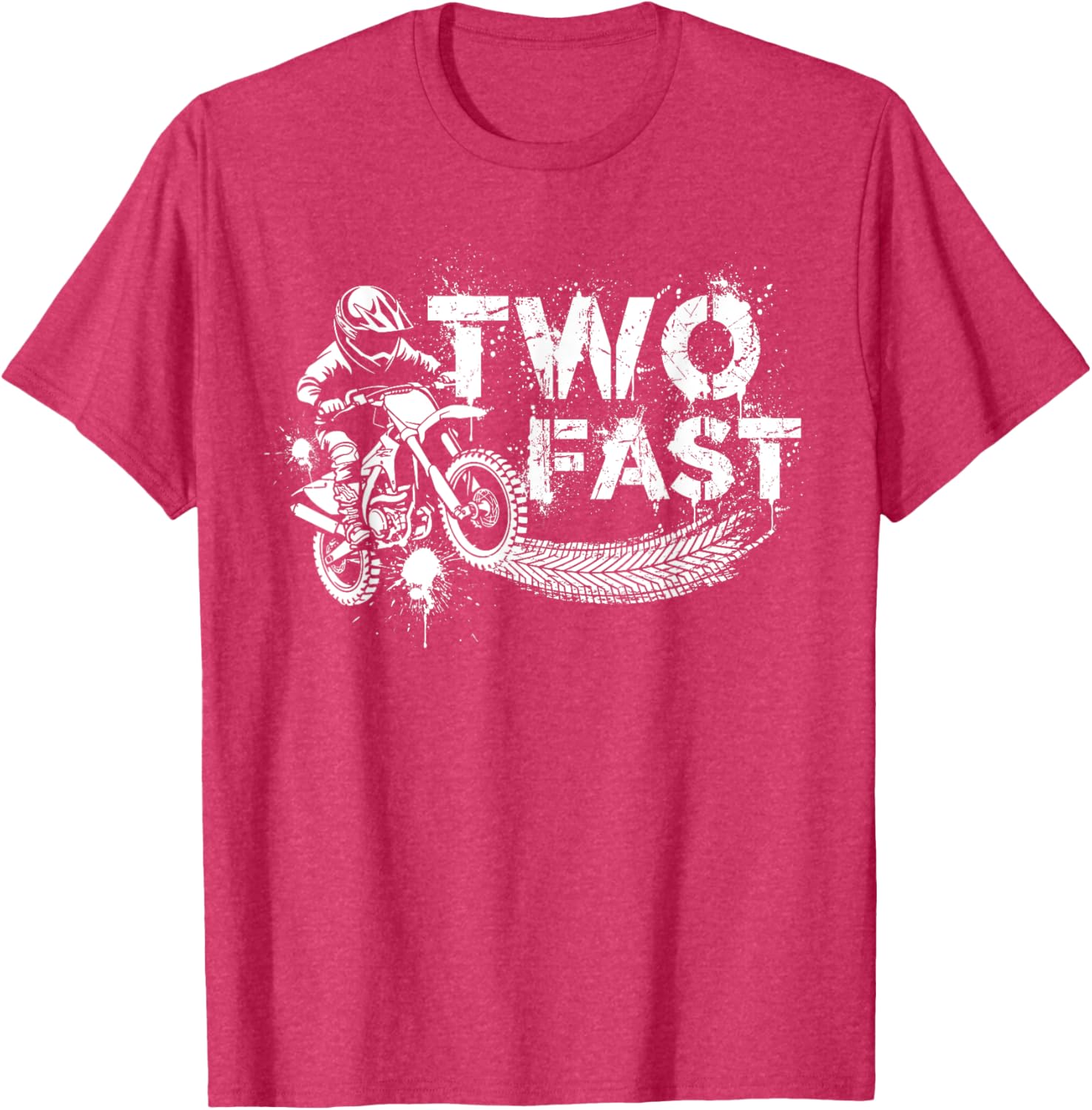 Fast Dirt Bike Birthday T-Shirt for 2nd Birthday Boy - Fun Decorations - 24