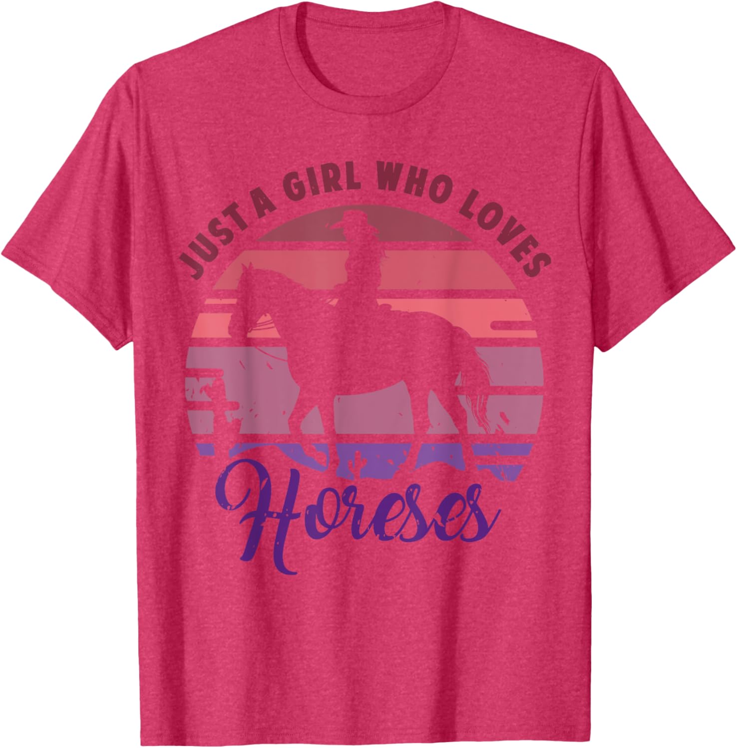 Just A Girl Who Loves Horses T-Shirt for Girls Who Love Horseback Riding - 11