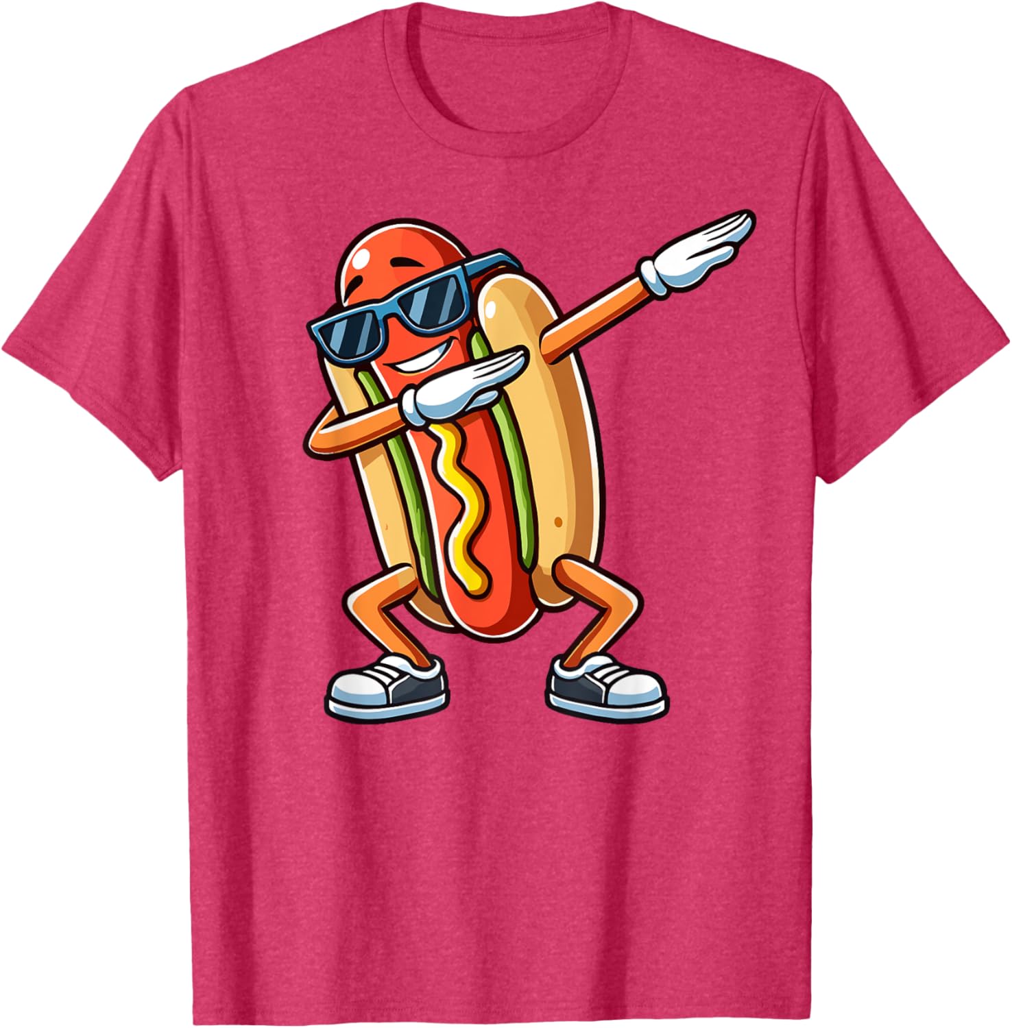 Funny Dabbing Hotdog Sunglasses Kids T-Shirt for Dog and Hotdog Lovers - 4