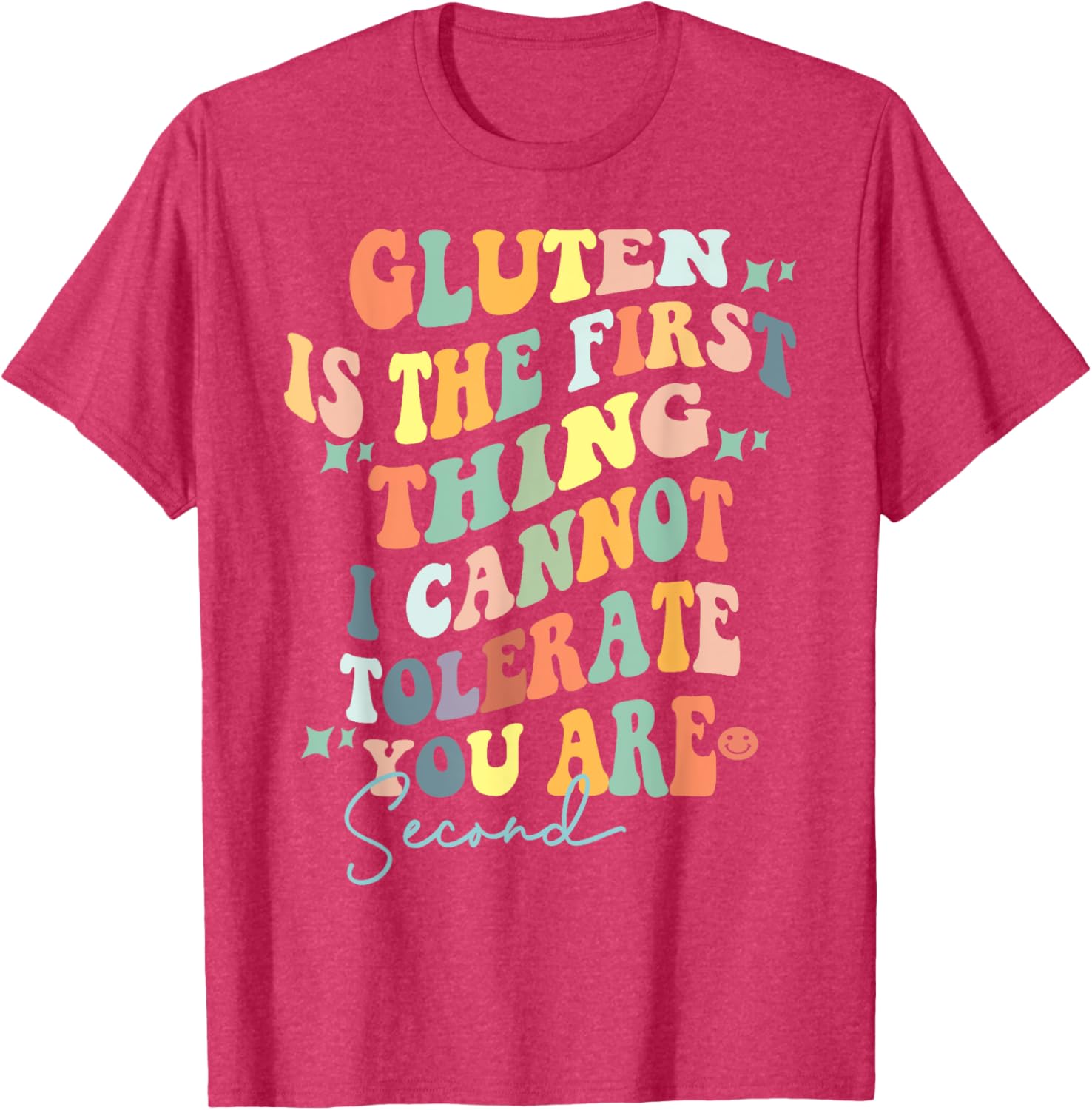 Retro Gluten I Tolerate You Second T-Shirt for Food Lovers and Humor - 4