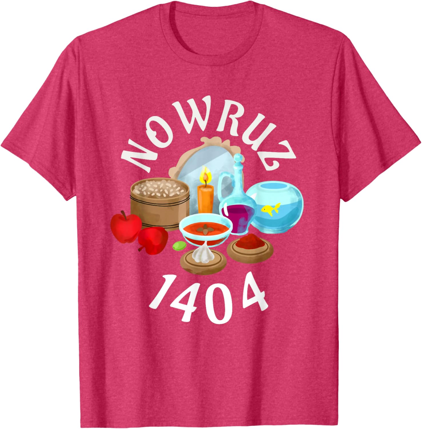 Myoan Unisex Persian Nowruz 1404 T-Shirt Celebrating Haft Sin Culture - 23