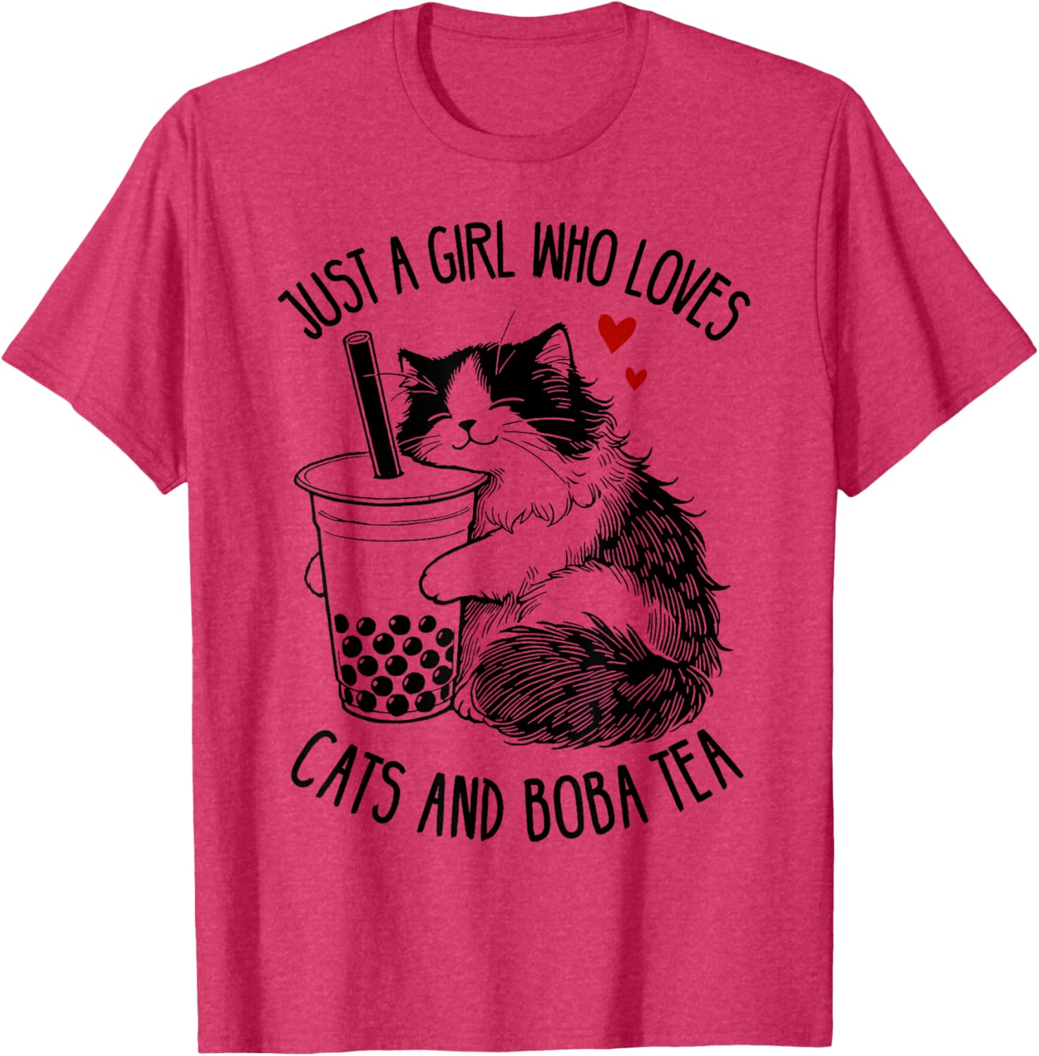 Cute Ragdoll Cat Lover T-Shirt for Girls Who Love Cats and Boba Tea - 13